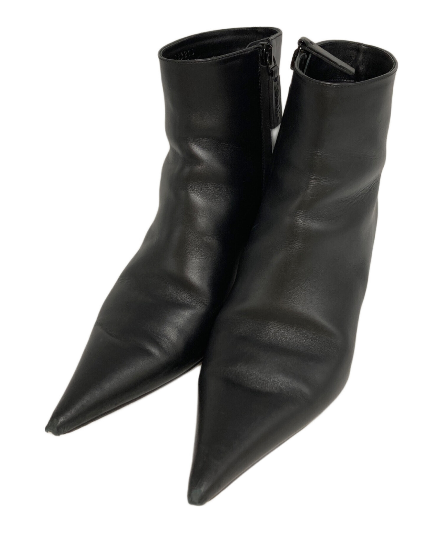 中古・古着通販】LOEWE (ロエベ) レザーブーツ ブラック サイズ:38