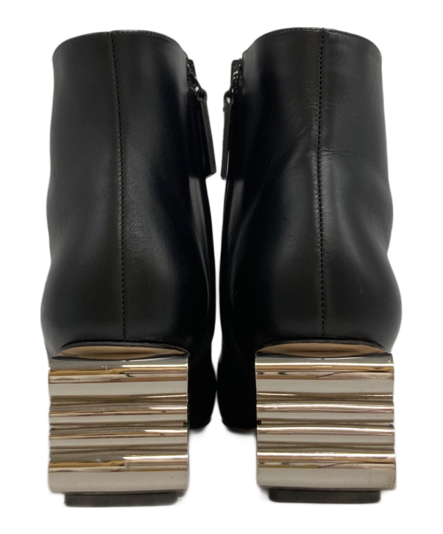 LOEWE ブラック レザー ブーツ 楽天市場】質屋 ロエベ LOEWE ミッド コンバット ブーツ 37 サイズ