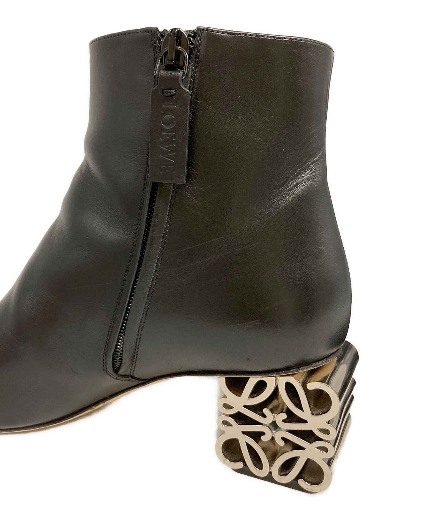 中古・古着通販】LOEWE (ロエベ) レザーブーツ ブラック サイズ:38