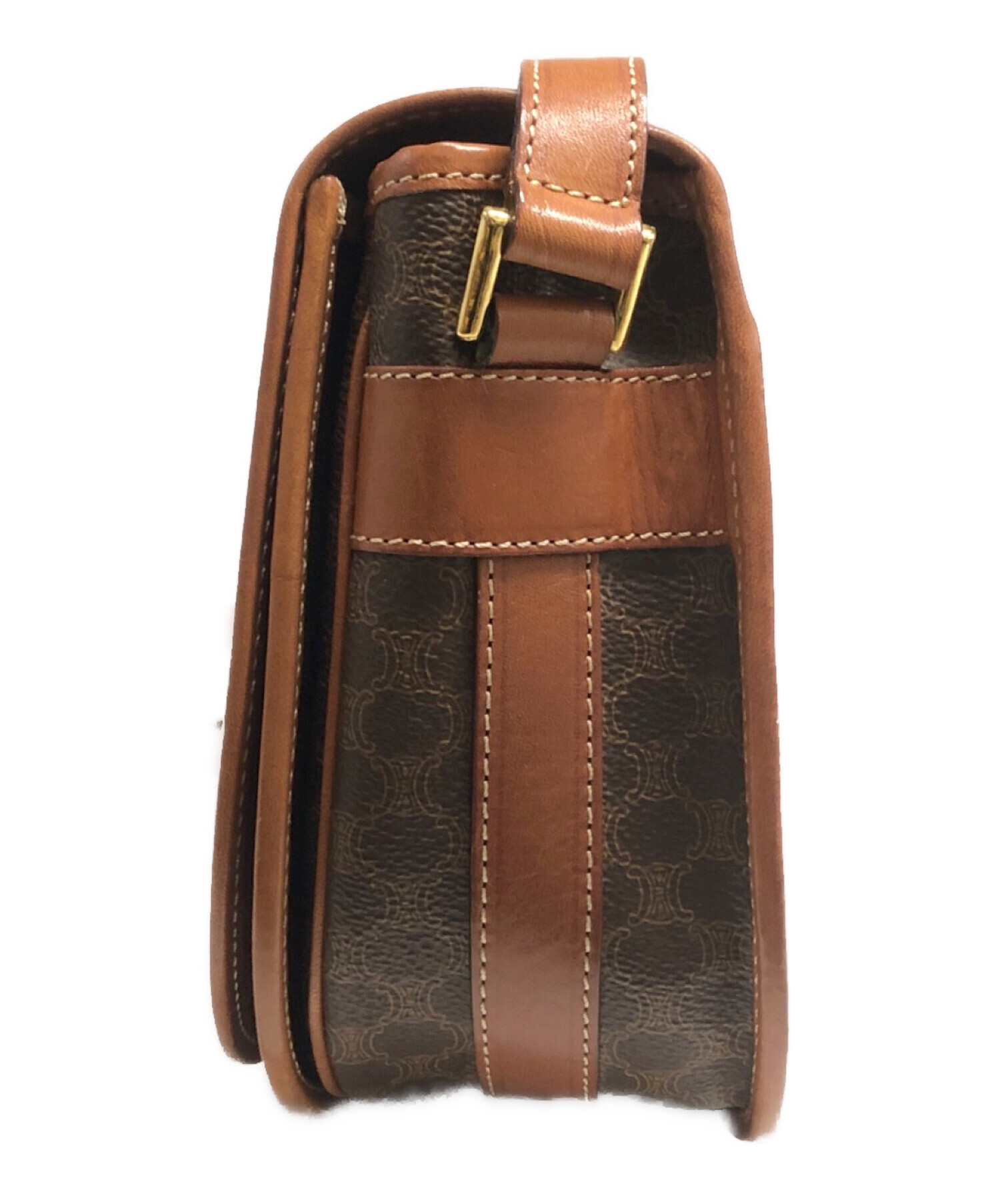 中古・古着通販】CELINE (セリーヌ) マカダム柄ショルダーバッグ 