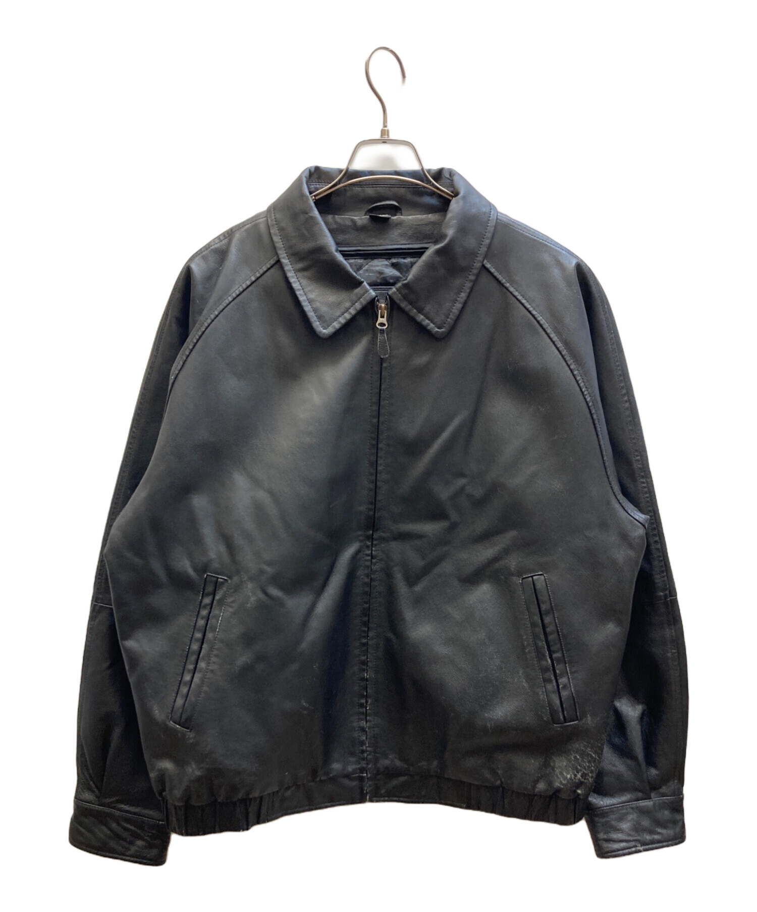 St. Jhon’sBay セントジョンズベイ　黒　レザージャケット　ブラック 中古・古着通販】ST JOHN'S BAY (セントジョンズベイ) レザー