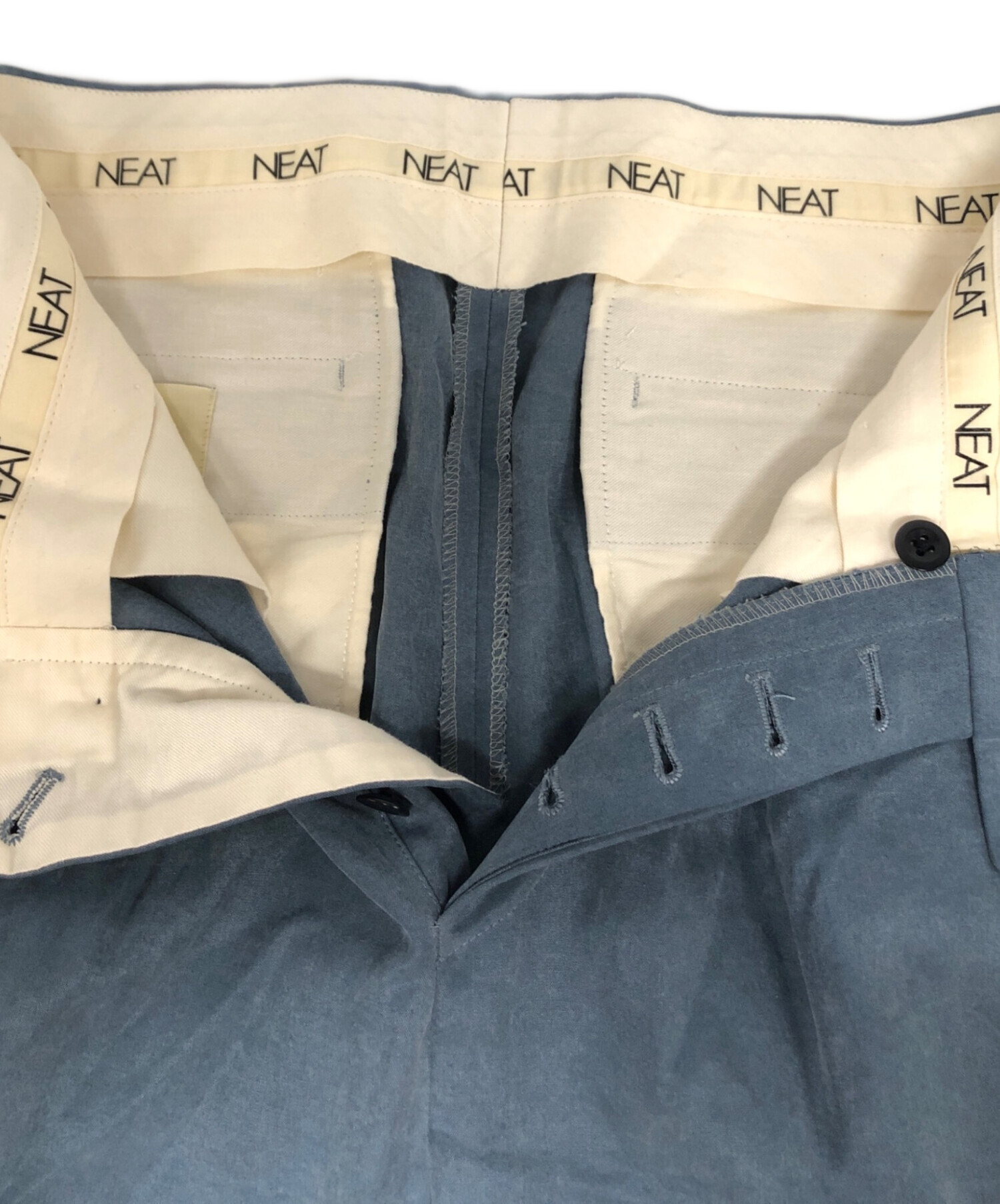 中古・古着通販】NEAT (ニート) 2tuck slacks ブルー サイズ:42