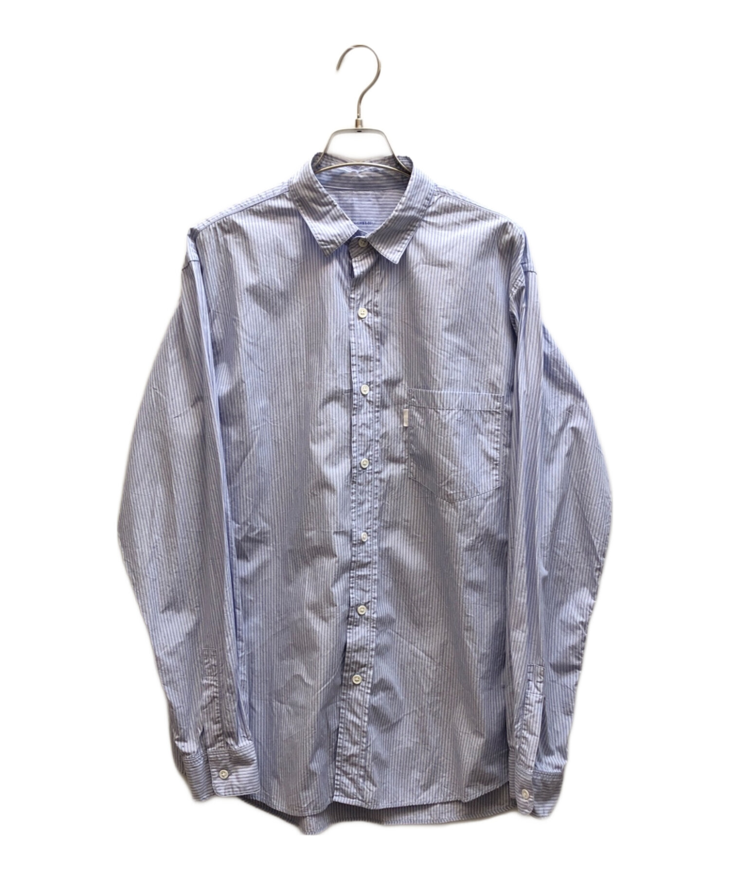 エスエイチ　シャツ 中古・古着通販】SH (エスエイチ) Regular Collar Shirt(Alumo) ブルー