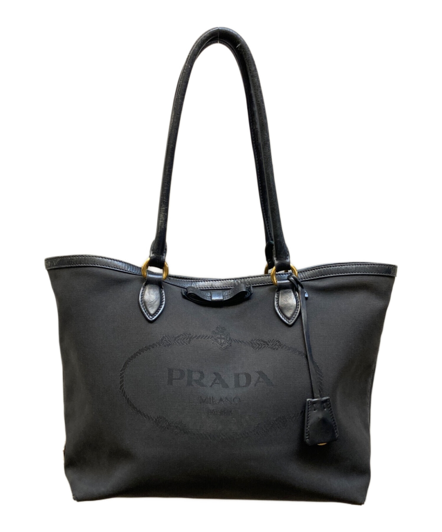 中古・古着通販】PRADA (プラダ) キャンバスジャガードロゴトート 