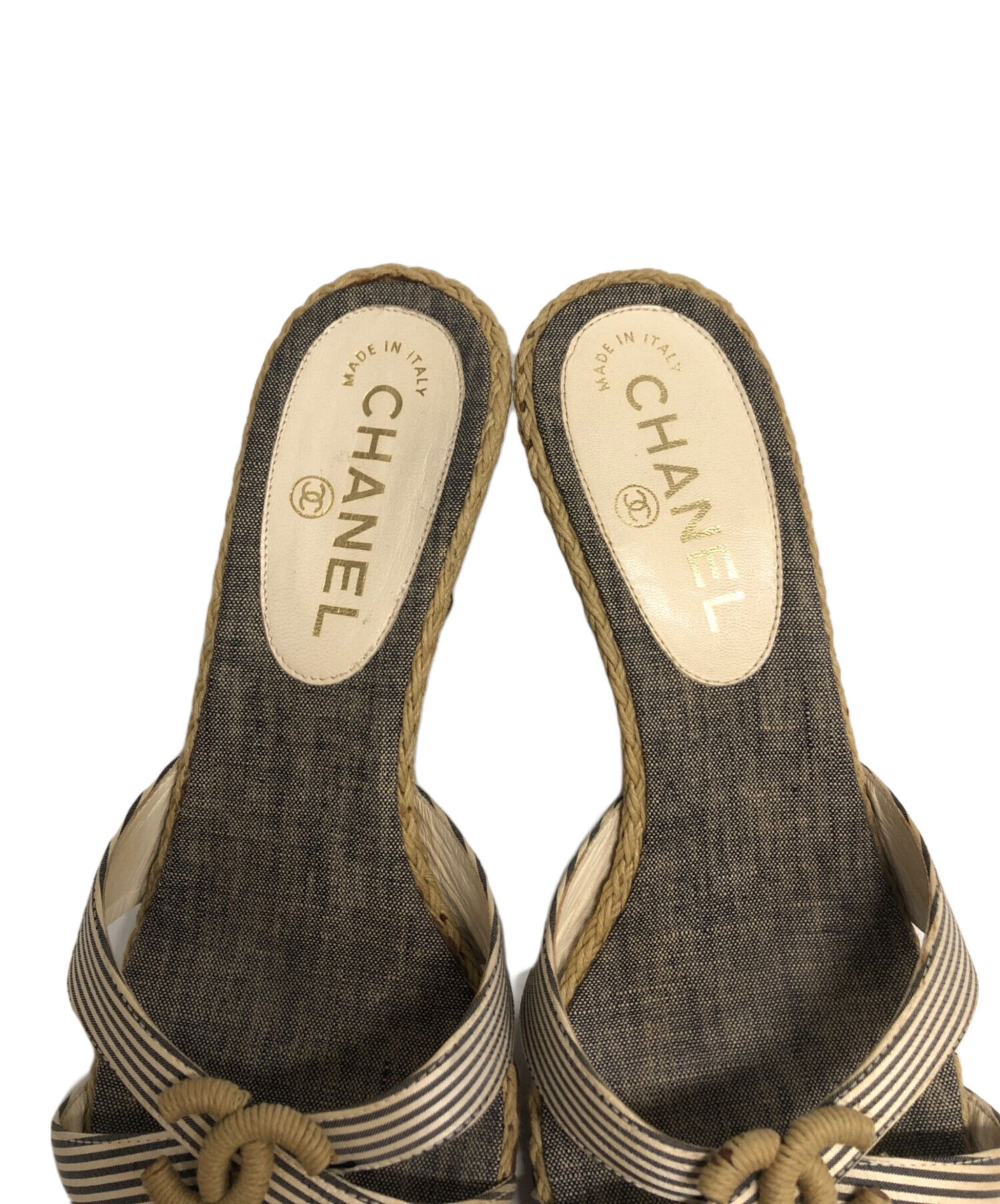 中古・古着通販】CHANEL (シャネル) マリンウェッジソールサンダル