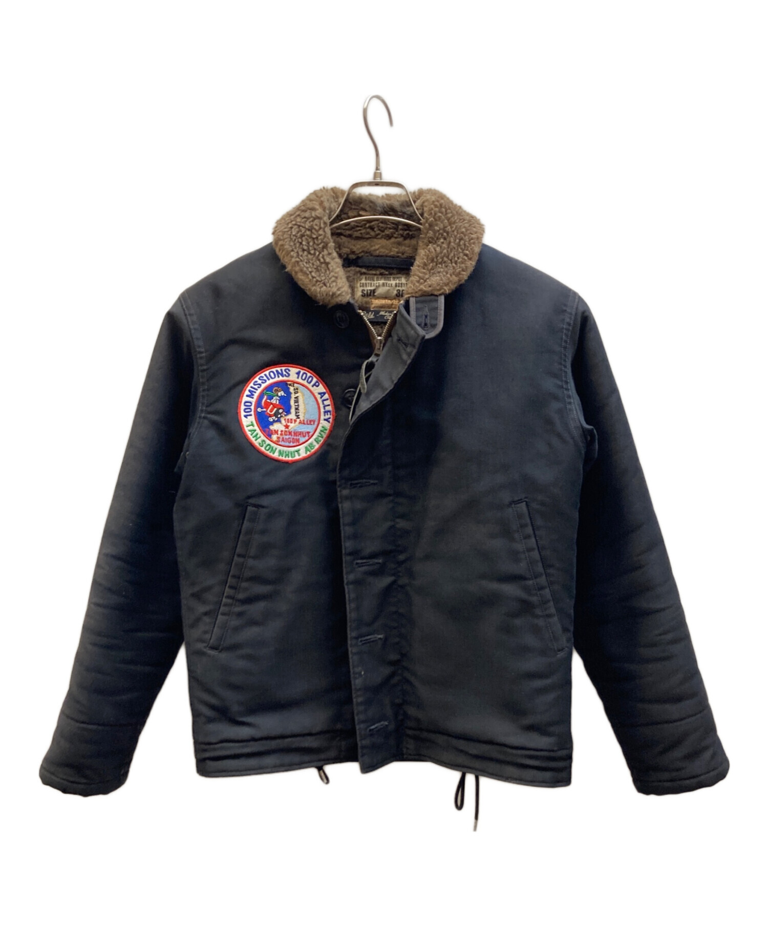 中古・古着通販】gold (ゴールド) N-1デッキジャケット ブラック 