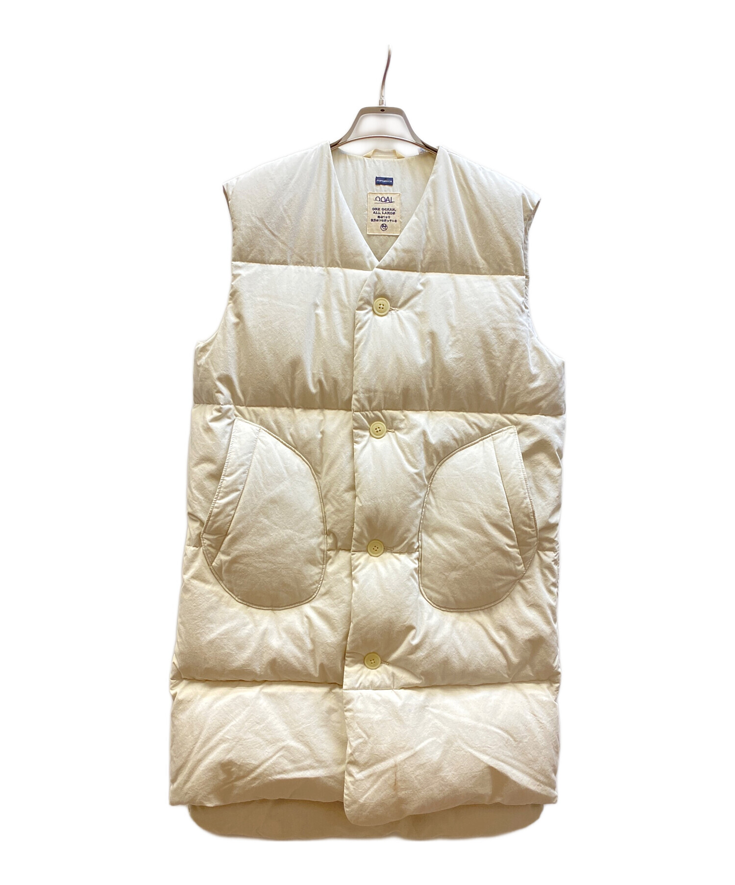 中古・古着通販】nanamica (ナナミカ) ロングダウンベスト ホワイト