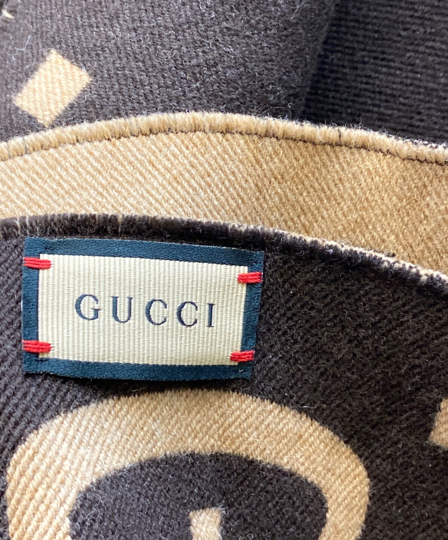 中古・古着通販】GUCCI (グッチ) GGジャカード ウールシルク スカーフ