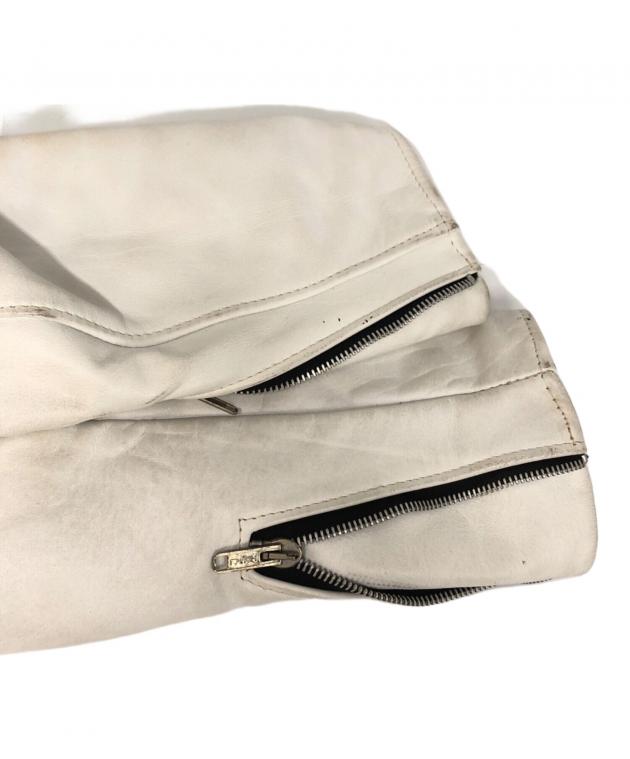 レアホワイト　Schott シングルライダースジャケット 36 Schott シングルライダースジャケット ホワイト 36 - メルカリ