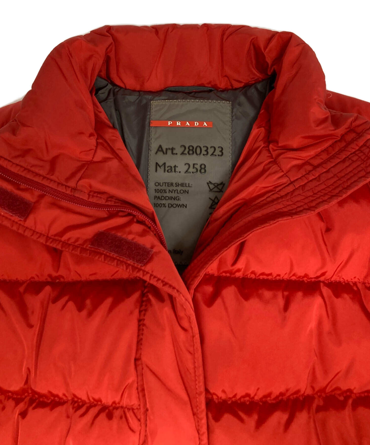 美品　PRADA スポーツ　ダウンジャケット　42 赤 中古・古着通販】PRADA SPORTS (プラダスポーツ) ダウンジャケット