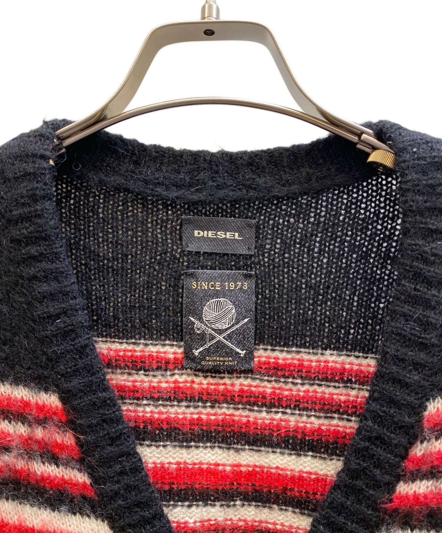 中古・古着通販】DIESEL (ディーゼル) モヘア混カーディガン ブラック