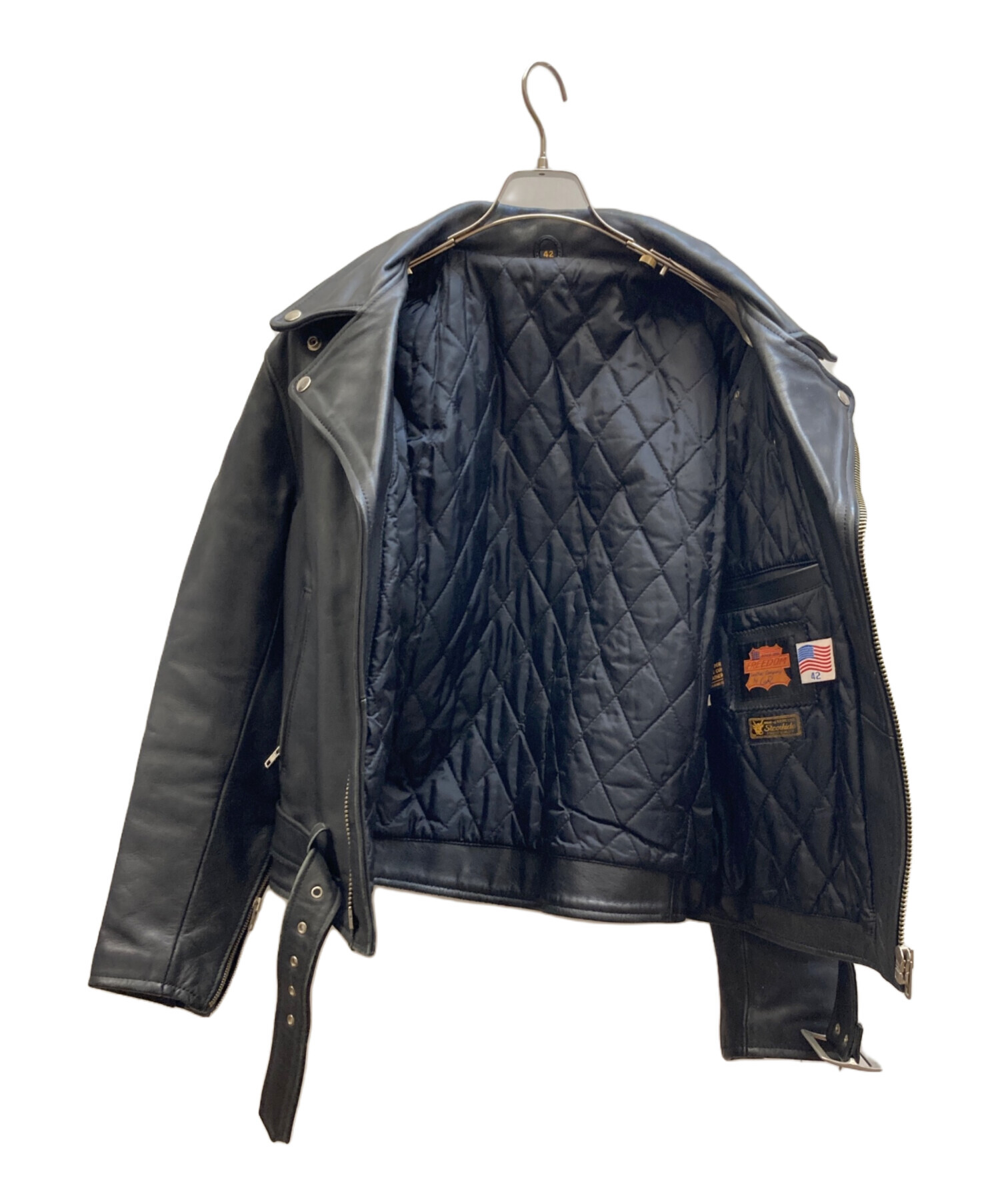 中古・古着通販】FREEDOM (フリーダム) ダブルライダースジャケット