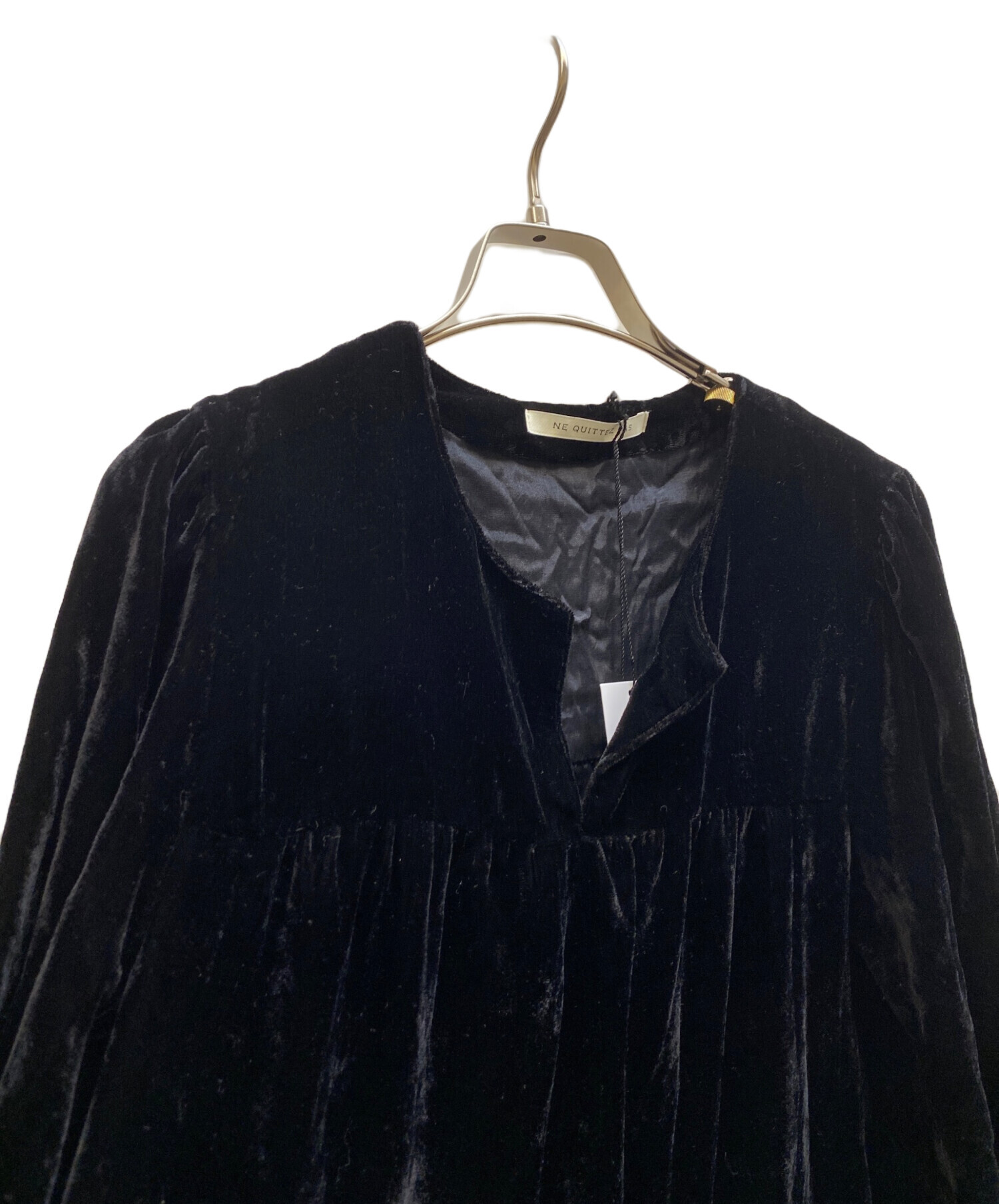 中古・古着通販】NE QUITTES PAS (ヌキテパ) ベルベットワンピース