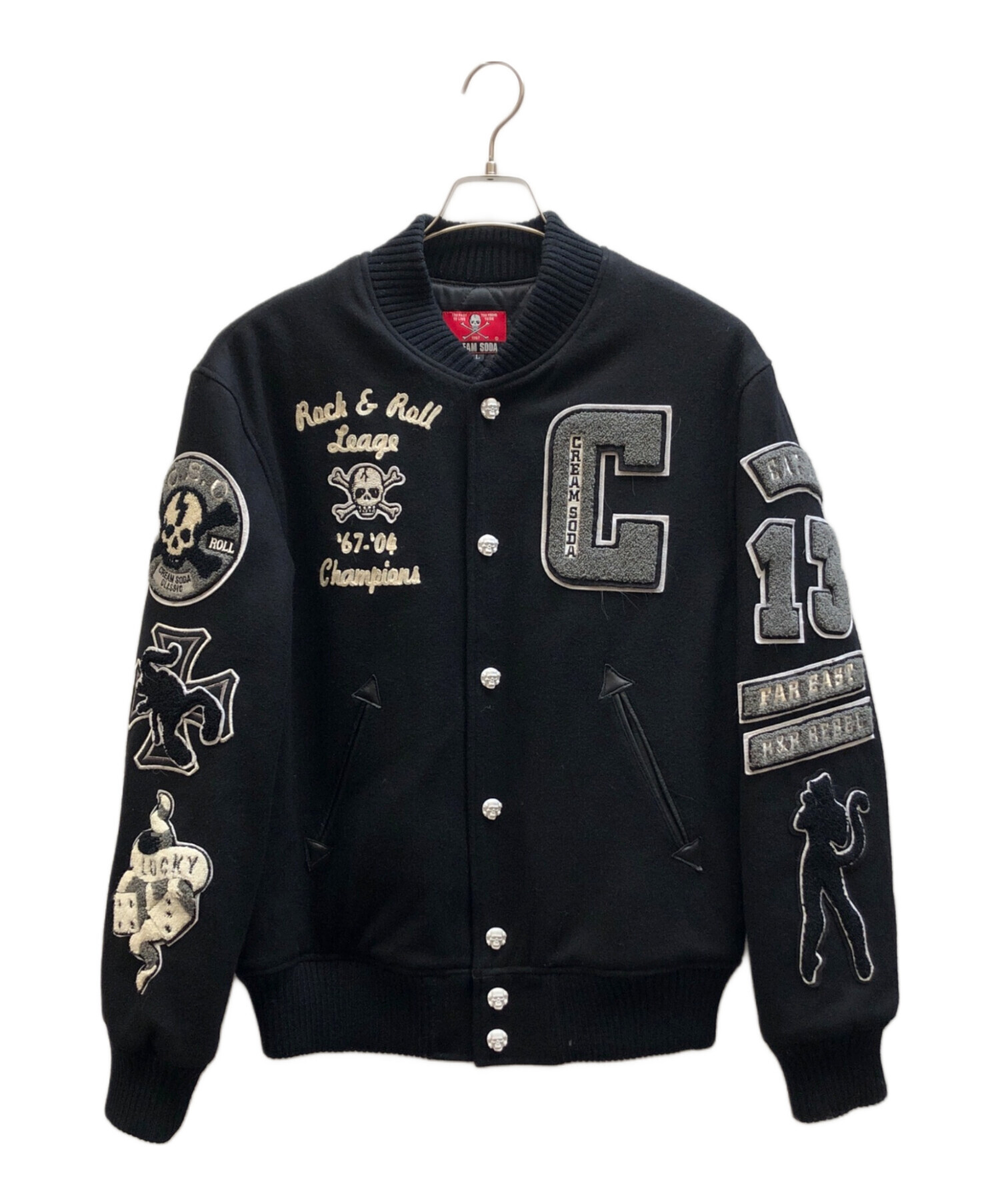 Cream Soda ギャバジャン　80'sヴィンテージ　クリームソーダ 中古・古着通販】CREAM SODA (クリームソーダ) スタジャン ブラック