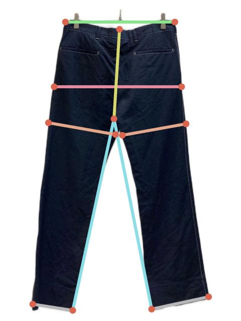 中古・古着通販】PRADA (プラダ) ステッチデザインスラックス ネイビー