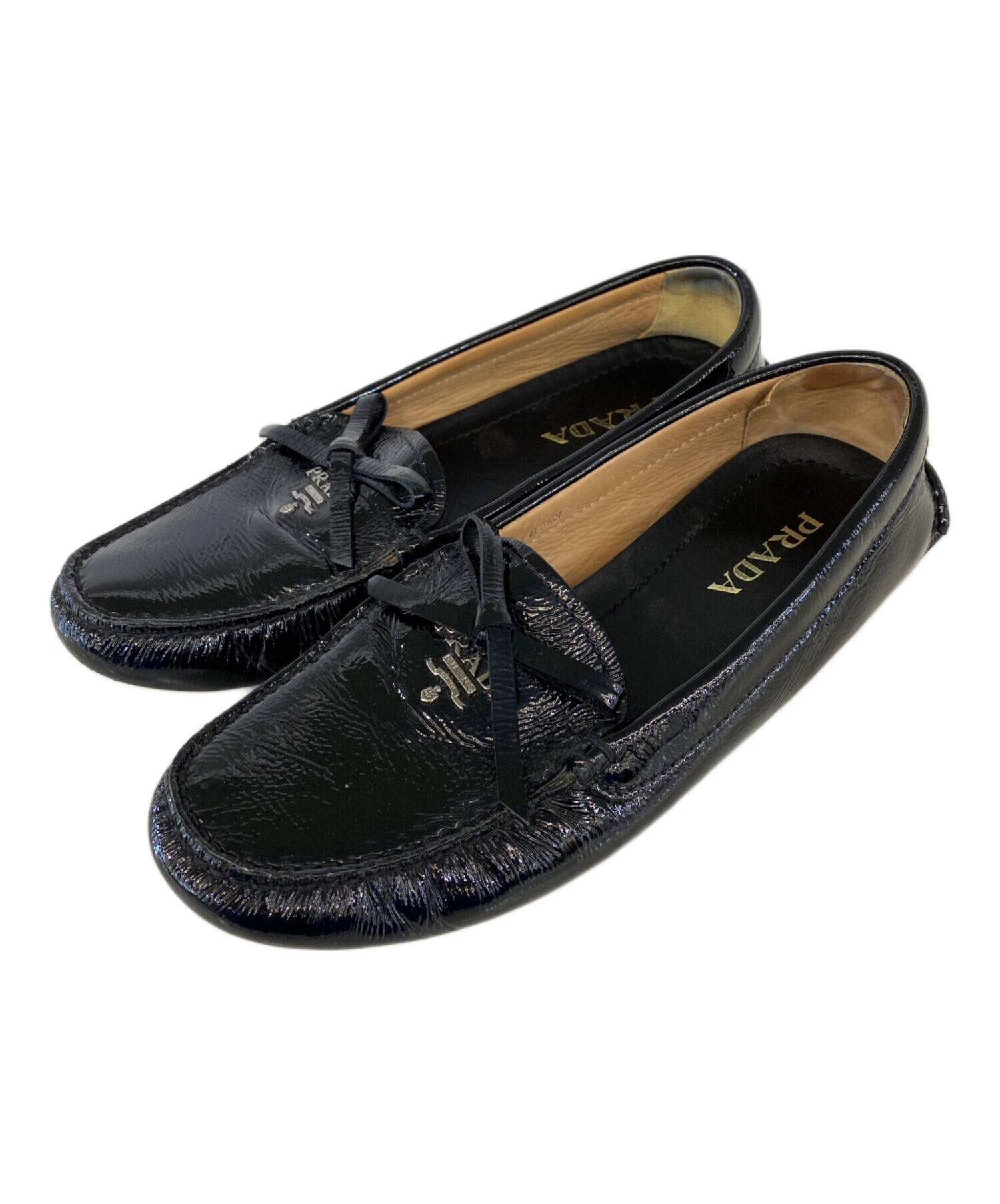 【美品】PRADA プラダ　ツートンカラー　タッセル　ドライビングシューズ プラダ PRADA 靴 スリッポン ローファー スニーカー ドライビングシューズ