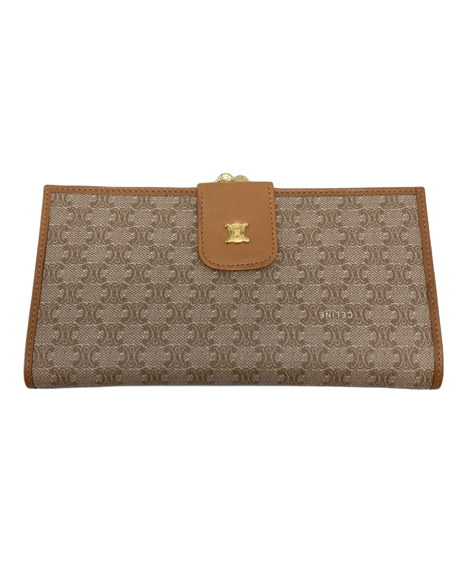 中古・古着通販】CELINE (セリーヌ) マカダム柄がま口長財布/M07