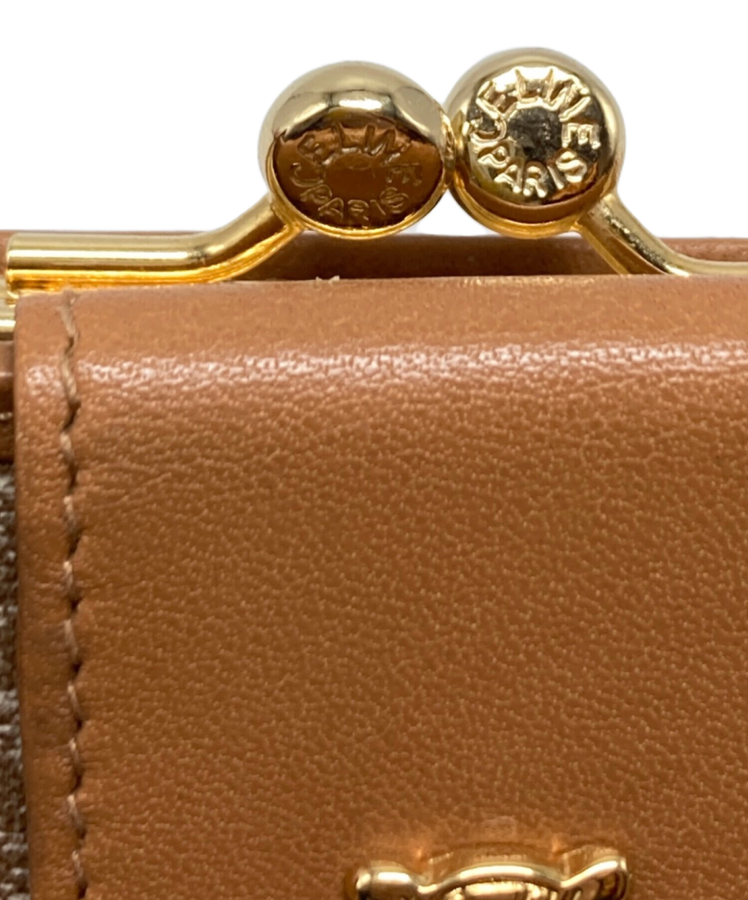 中古・古着通販】CELINE (セリーヌ) マカダム柄がま口長財布/M07