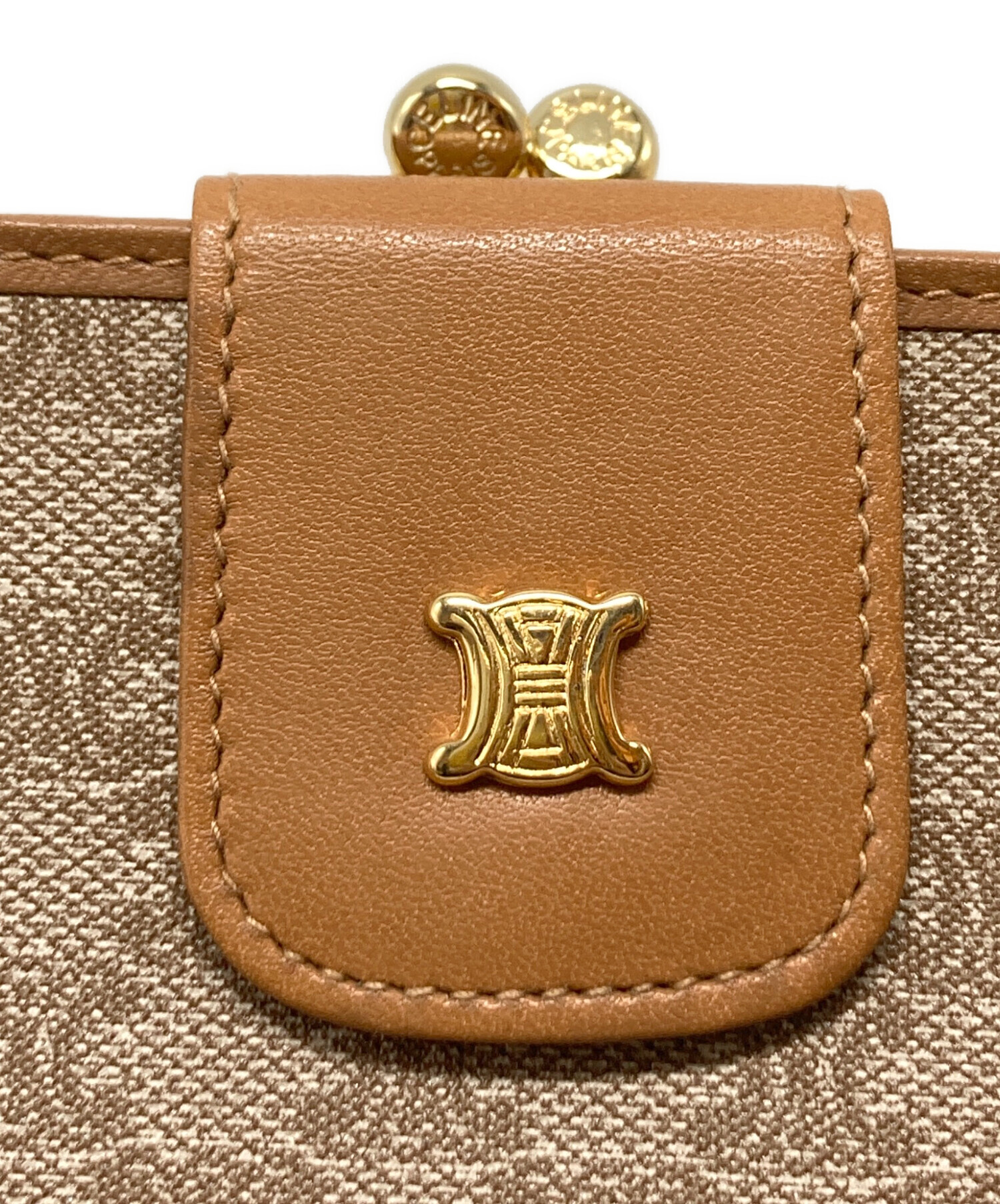 中古・古着通販】CELINE (セリーヌ) マカダム柄がま口長財布/M07
