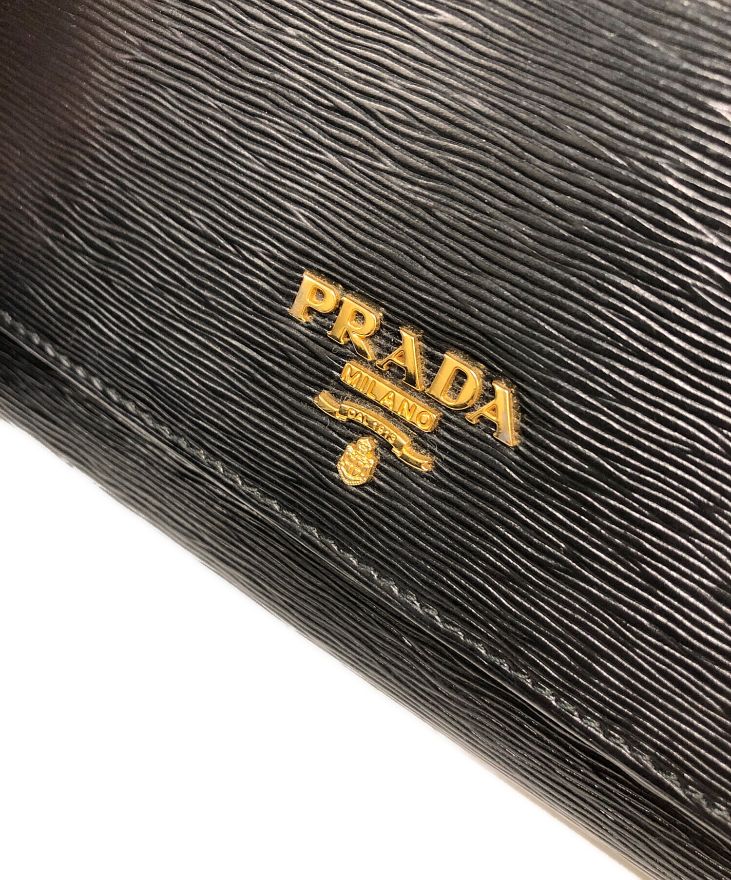 中古・古着通販】PRADA (プラダ) ショルダーウォレット ブラック 