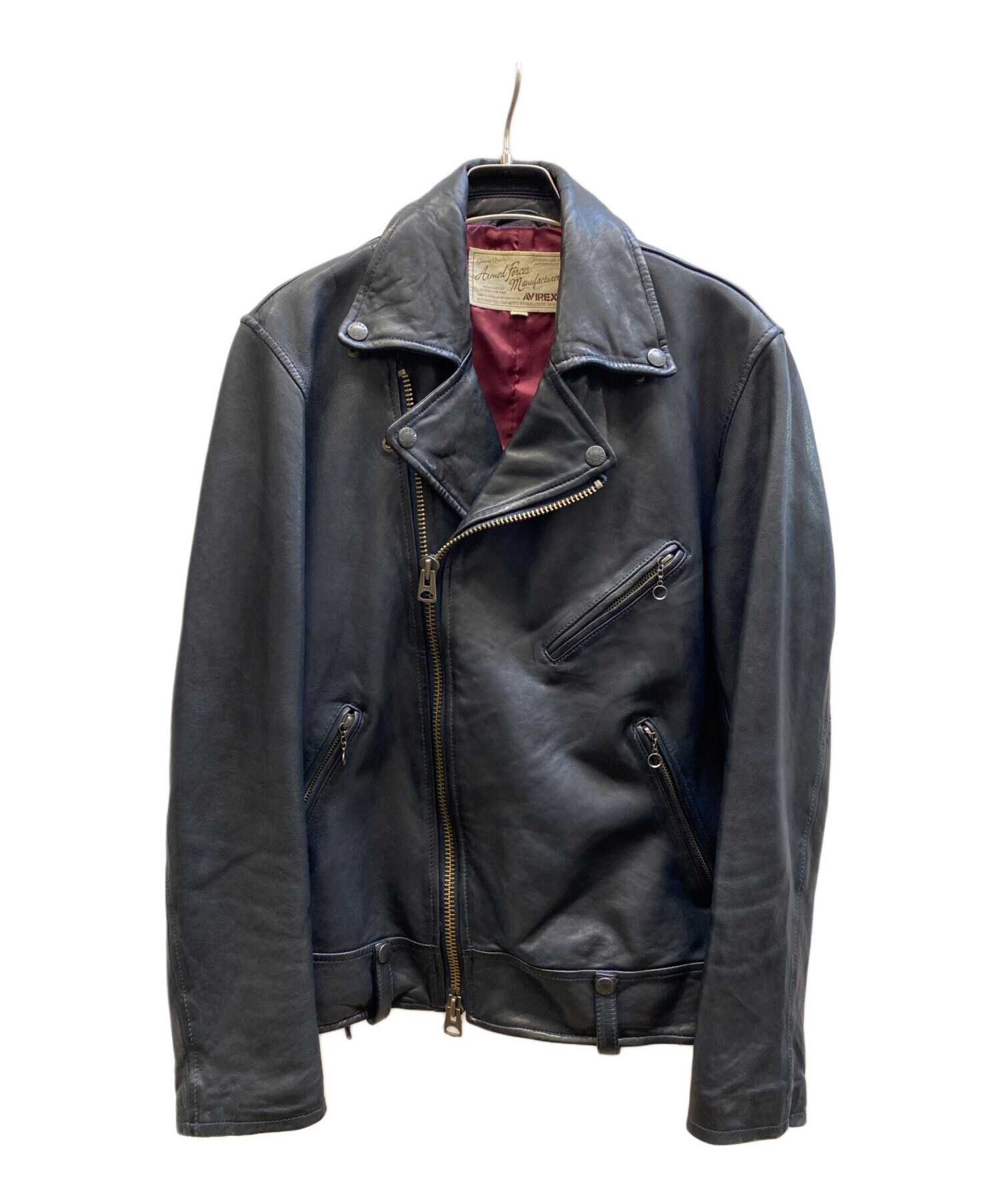 ヴィンテージ 90's AVIREX ダブルライダース レザージャケット 希少 中古・古着通販】AVIREX (アヴィレックス) ダブルライダースジャケット