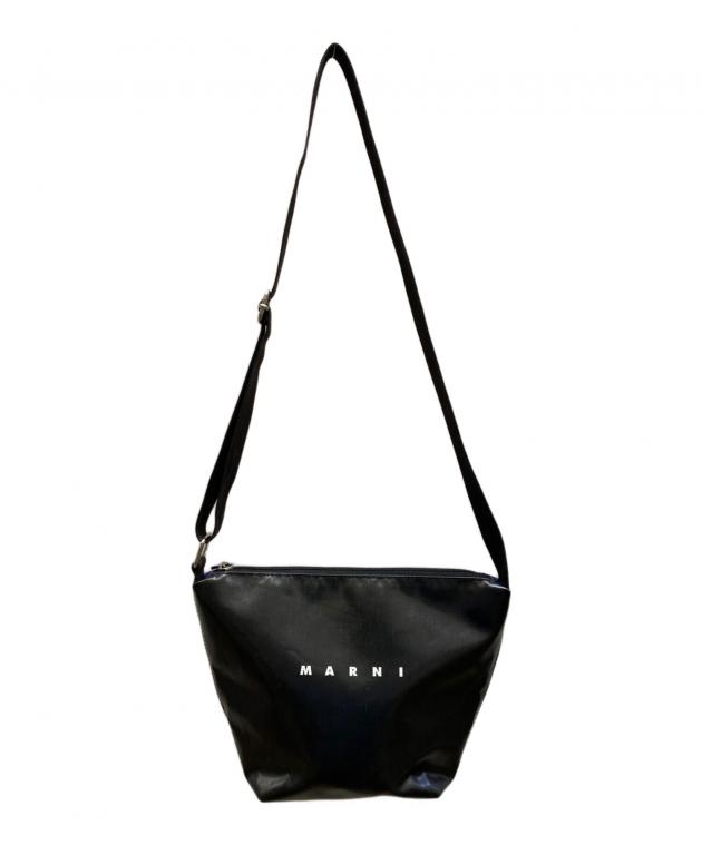 『新品未使用』MARNI（マルニ ） PVC ショルダーバック　ブラック 中古・古着通販】MARNI (マルニ) PVCショルダーバッグ ブラックブルー