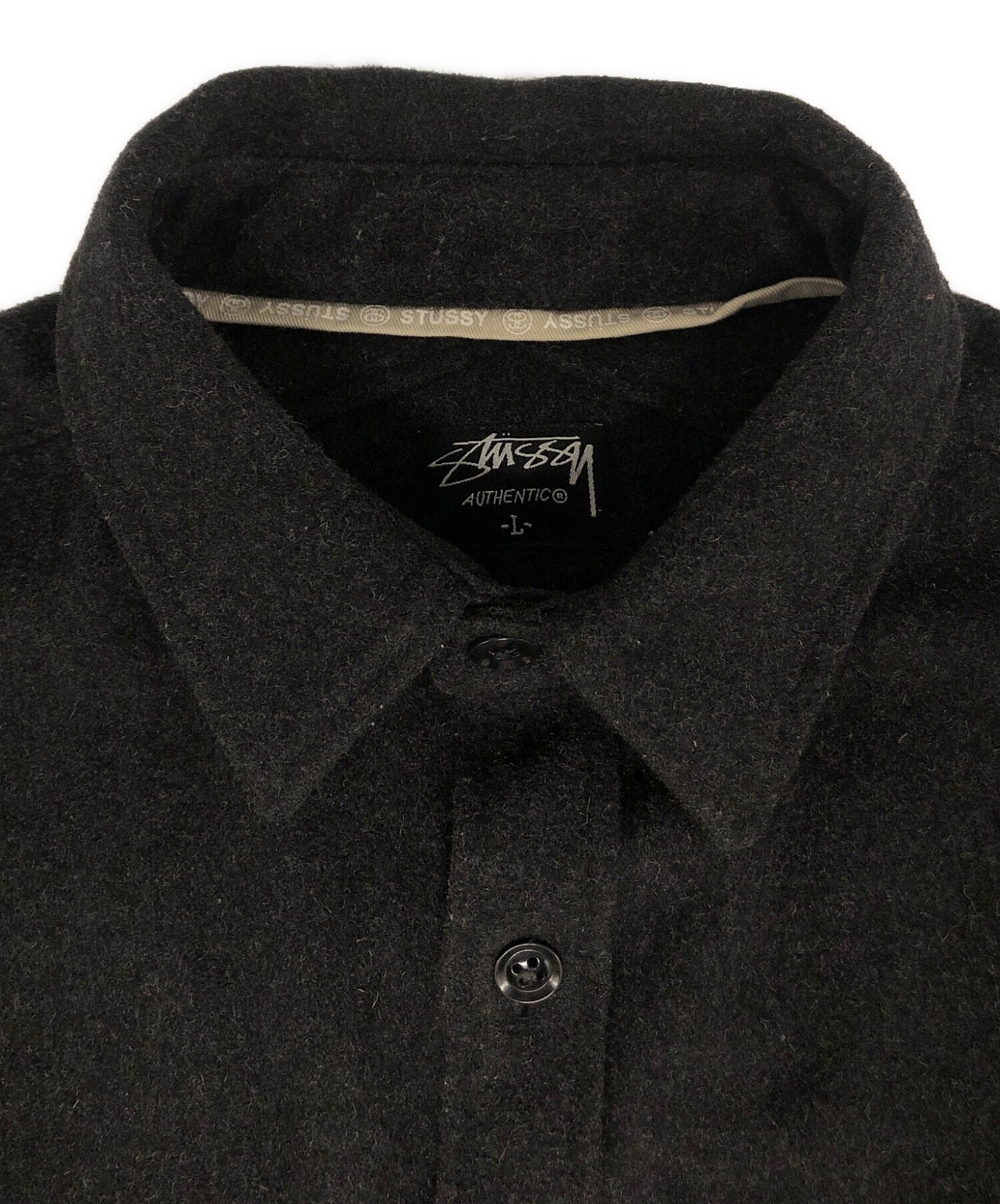 中古・古着通販】stussy (ステューシー) CPOウールジャケット グレー