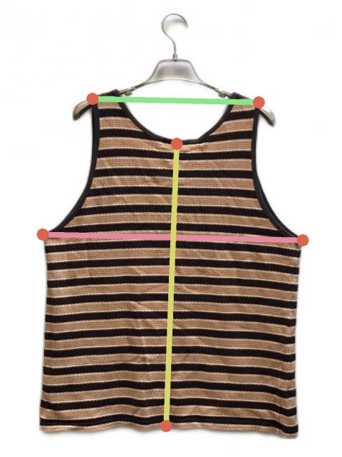 SECOND/LAYER ストライプタンクトップ XS 中古・古着通販】SECOND/LAYER (セカンドレイヤー) ボーダータンク