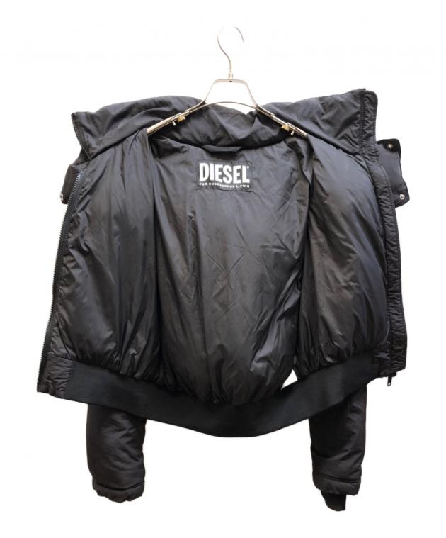 未使用DIESEL ブラック ダウンジャケット男女兼用 中古・古着通販】DIESEL (ディーゼル) ダウンジャケット ブラック