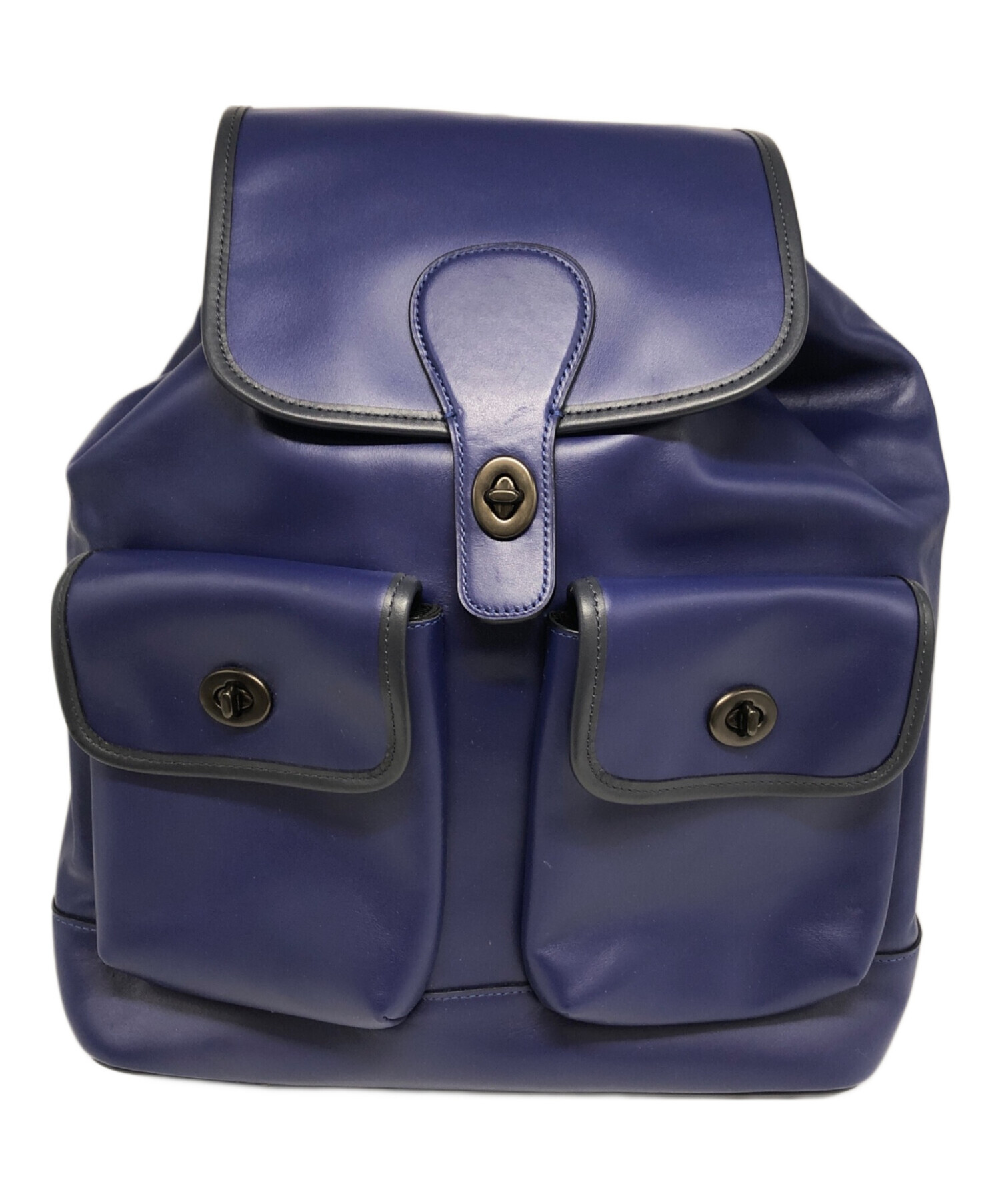 中古・古着通販】COACH (コーチ) ヘリテージバックパック ブルー 