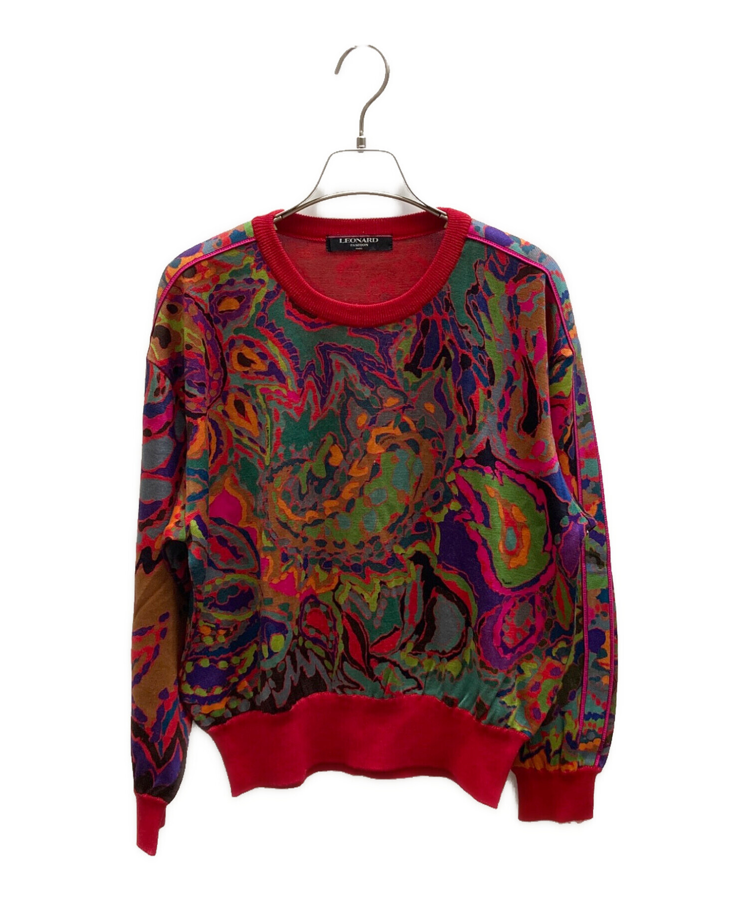 中古・古着通販】LEONARD (レオナール) 総柄クルーネックニット マルチ