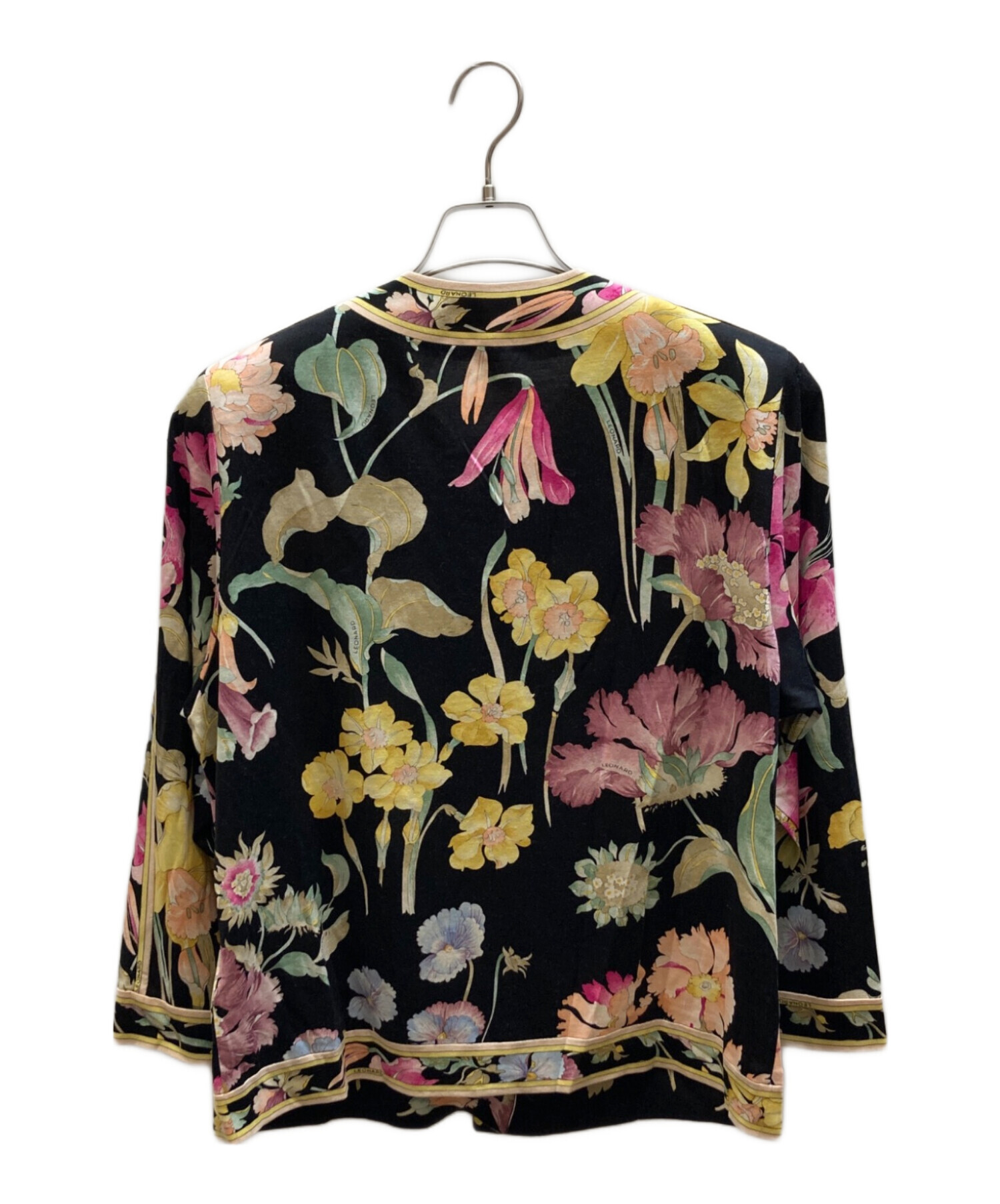 レオナール　LEONARD　ブラウス　花柄　L　綿100 レオナールLEONARDブラウス花柄L綿100