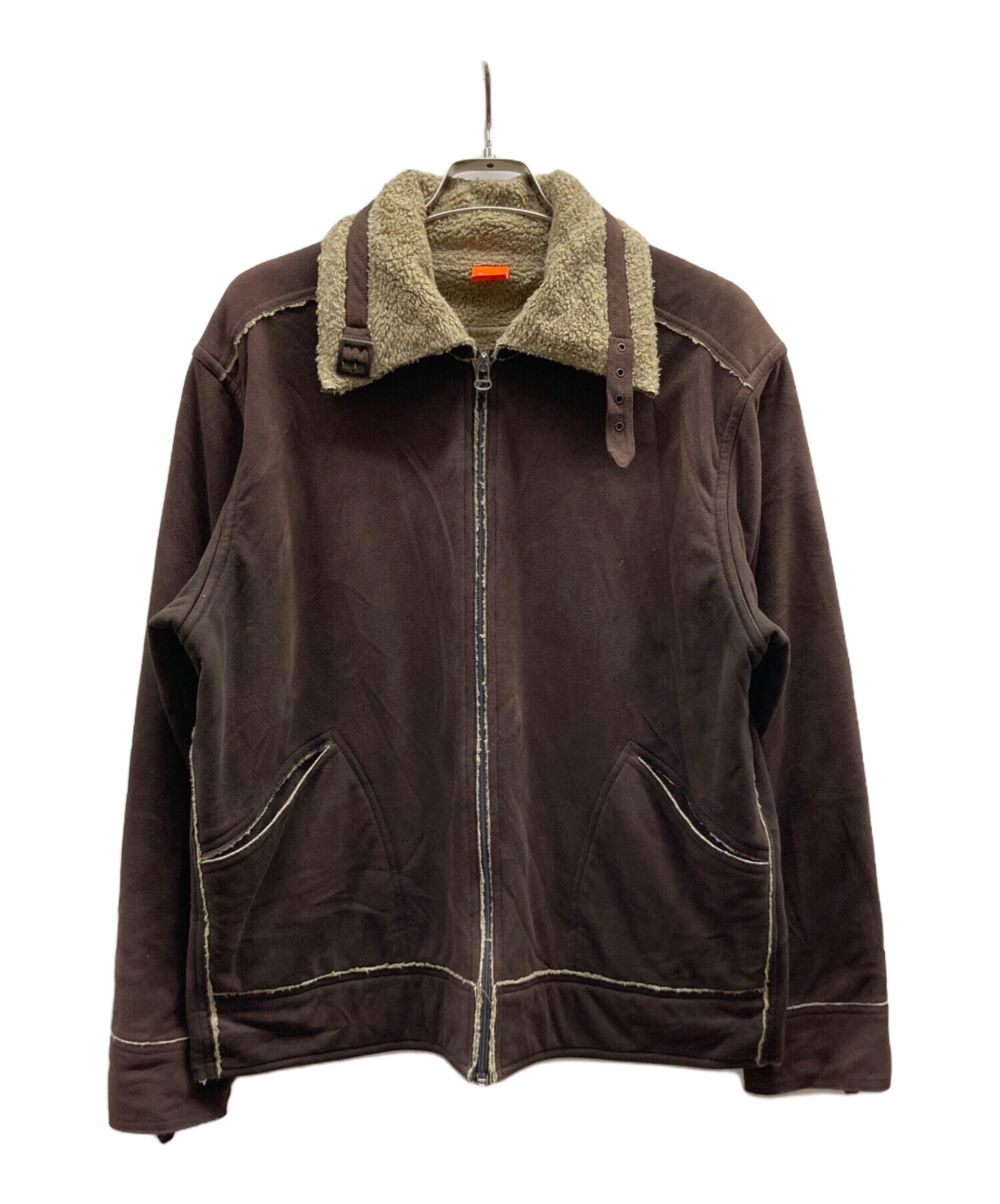 90s HUGO BOSS スウェードジャケット ブラウン 美品 中古・古着通販】BOSS HUGO BOSS (ボス ヒューゴボス) ムートン