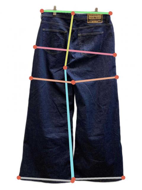 中古・古着通販】DIESEL (ディーゼル) P-MIRT-OUT ワイドデニムパンツ