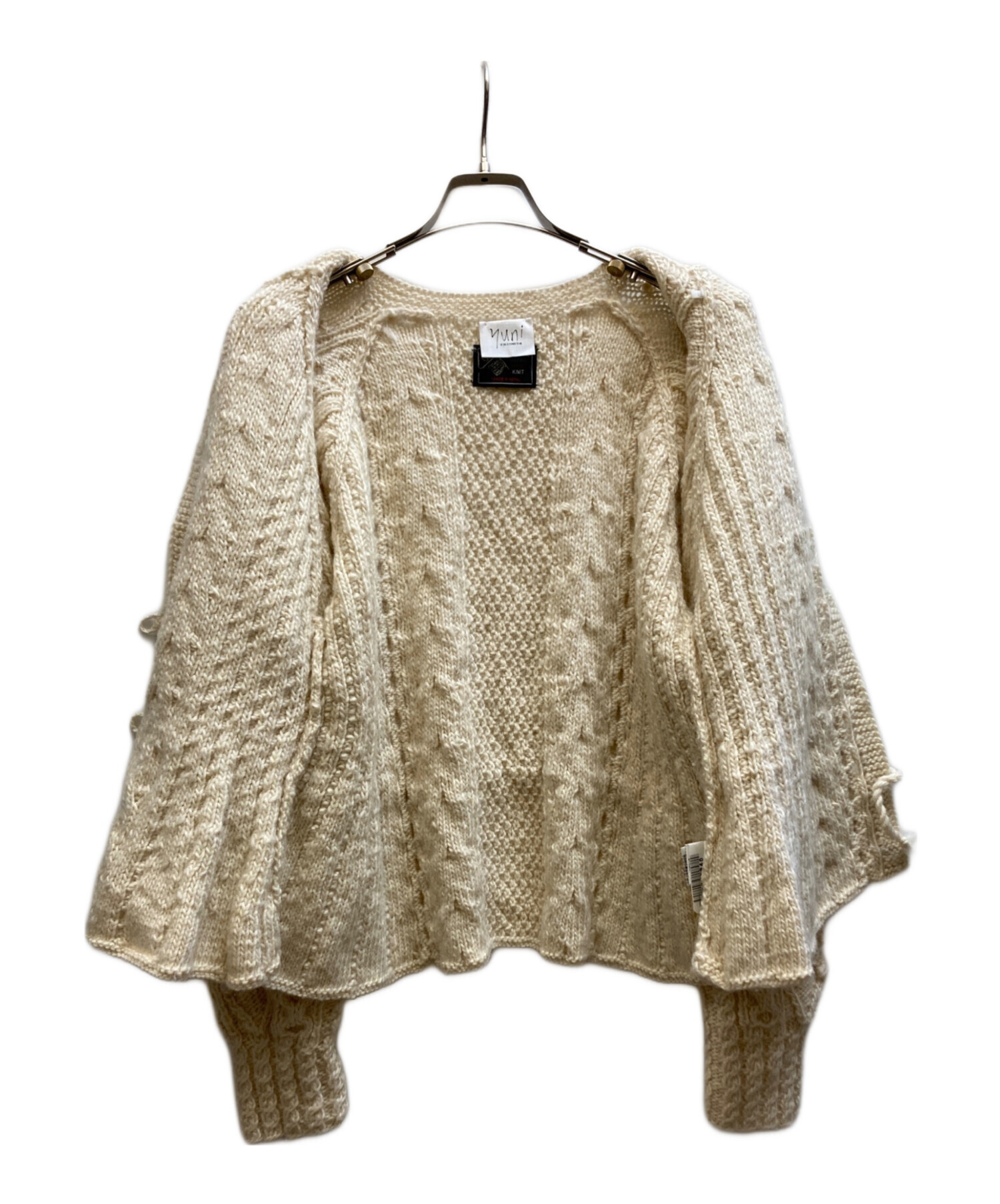 yuni ネパールハンドニット ぺプラム カーディガン yuni ネパールハンドニットぺプラムカーディガン
