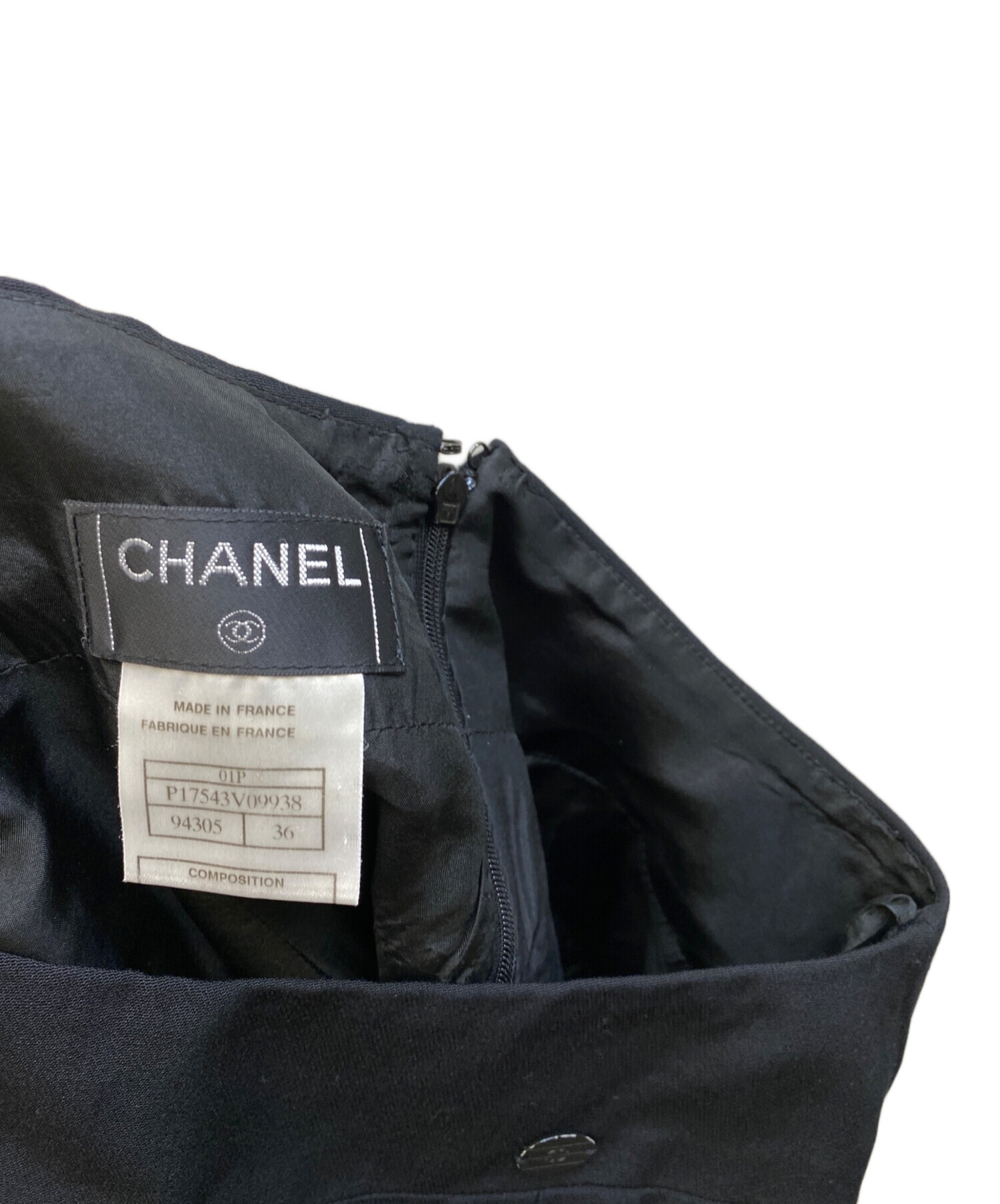 中古・古着通販】CHANEL (シャネル) ウールミニスカート ブラック