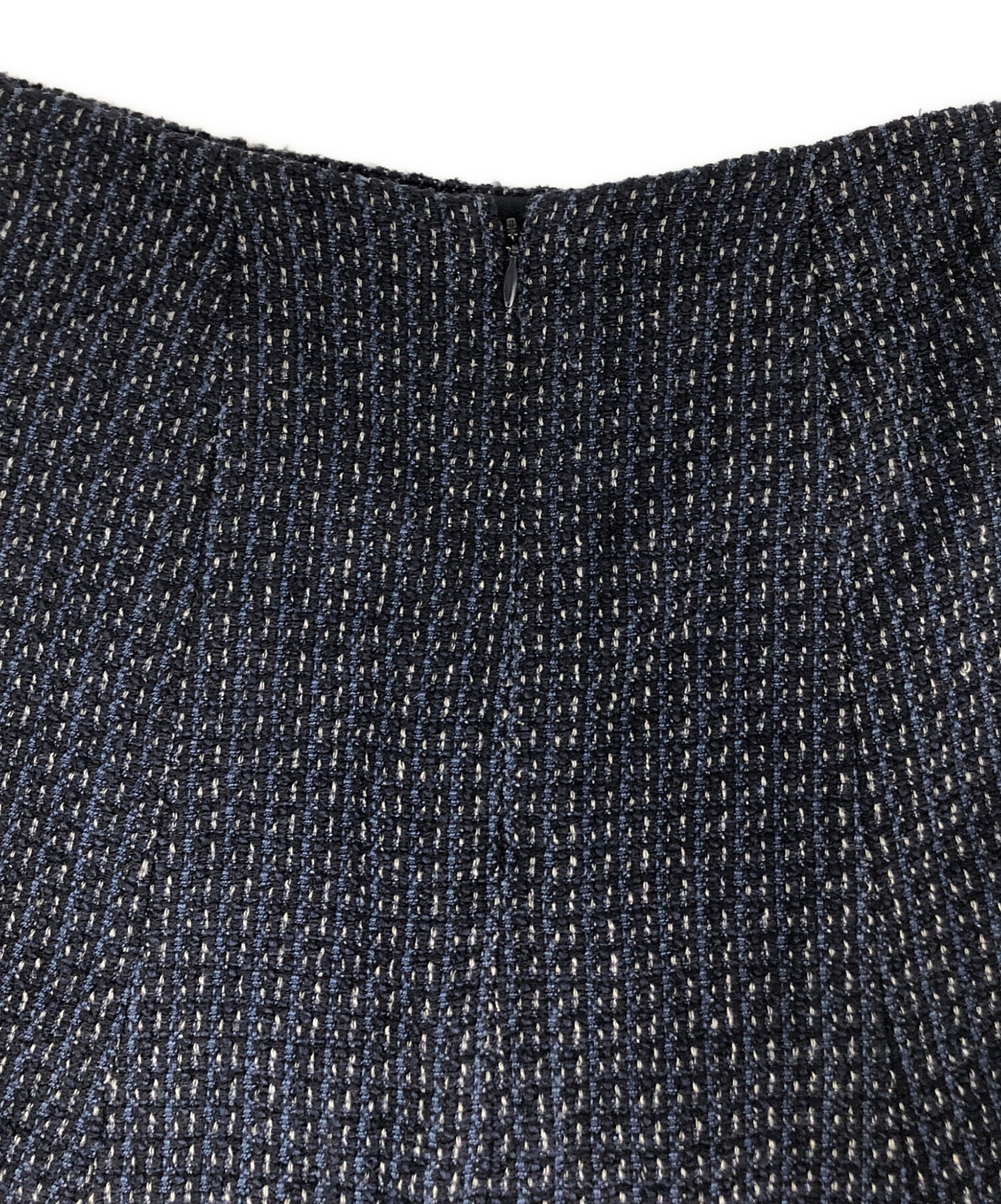 ☆シャネル☆美品☆プリーツスカート ネイビー 36 ポリエステルソフトクロス プリーツスカート(51213155-2024