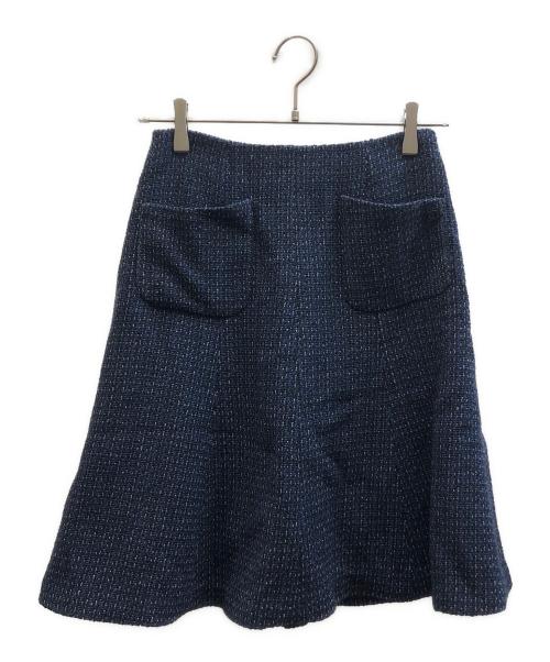 中古・古着通販】CHANEL (シャネル) ツイードスカート ネイビー サイズ