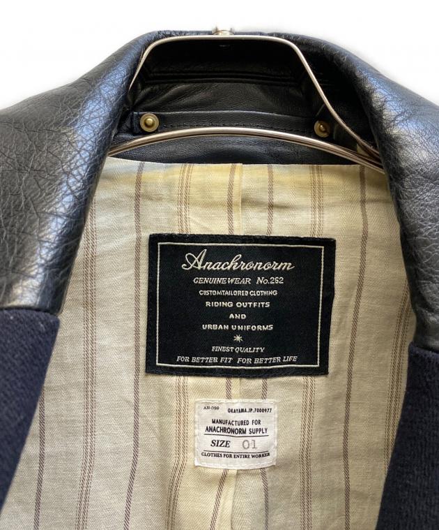 中古・古着通販】anachronorm (アナクロノーム) レザー切替ウール