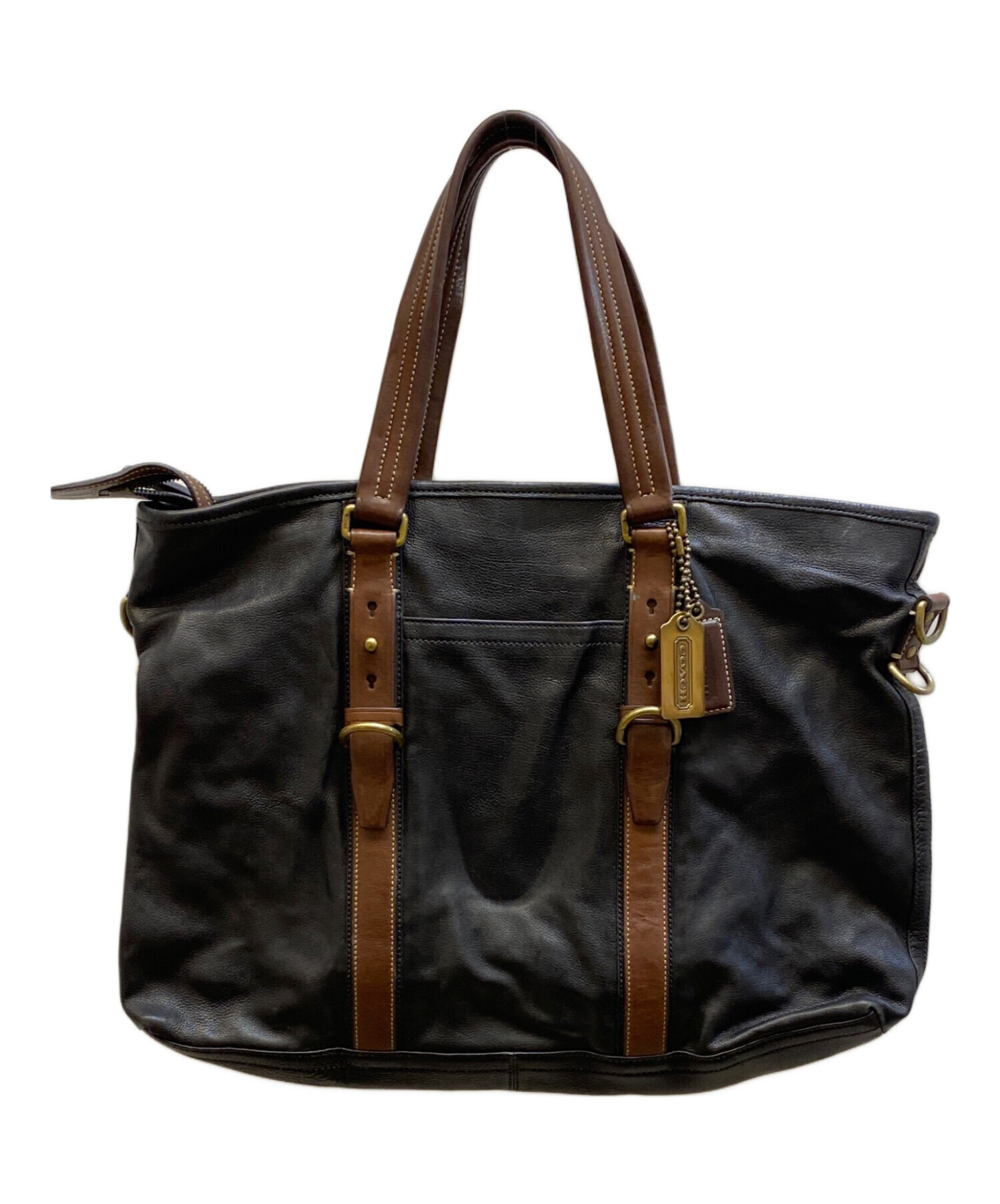 中古・古着通販】COACH (コーチ) ハリソン 2WAYトートバッグ ブラック 