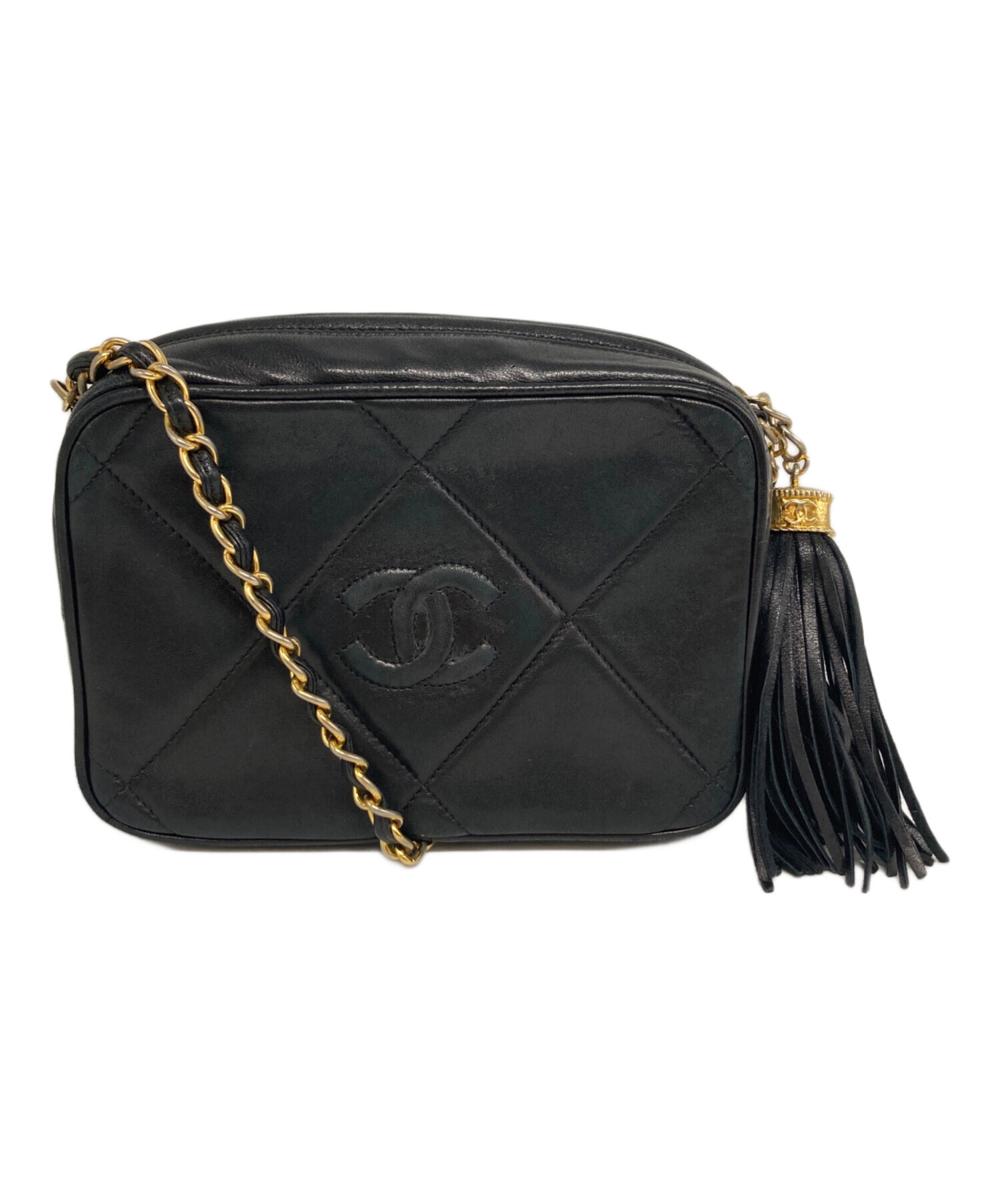 中古・古着通販】CHANEL (シャネル) ココマーク フリンジラムスキン 
