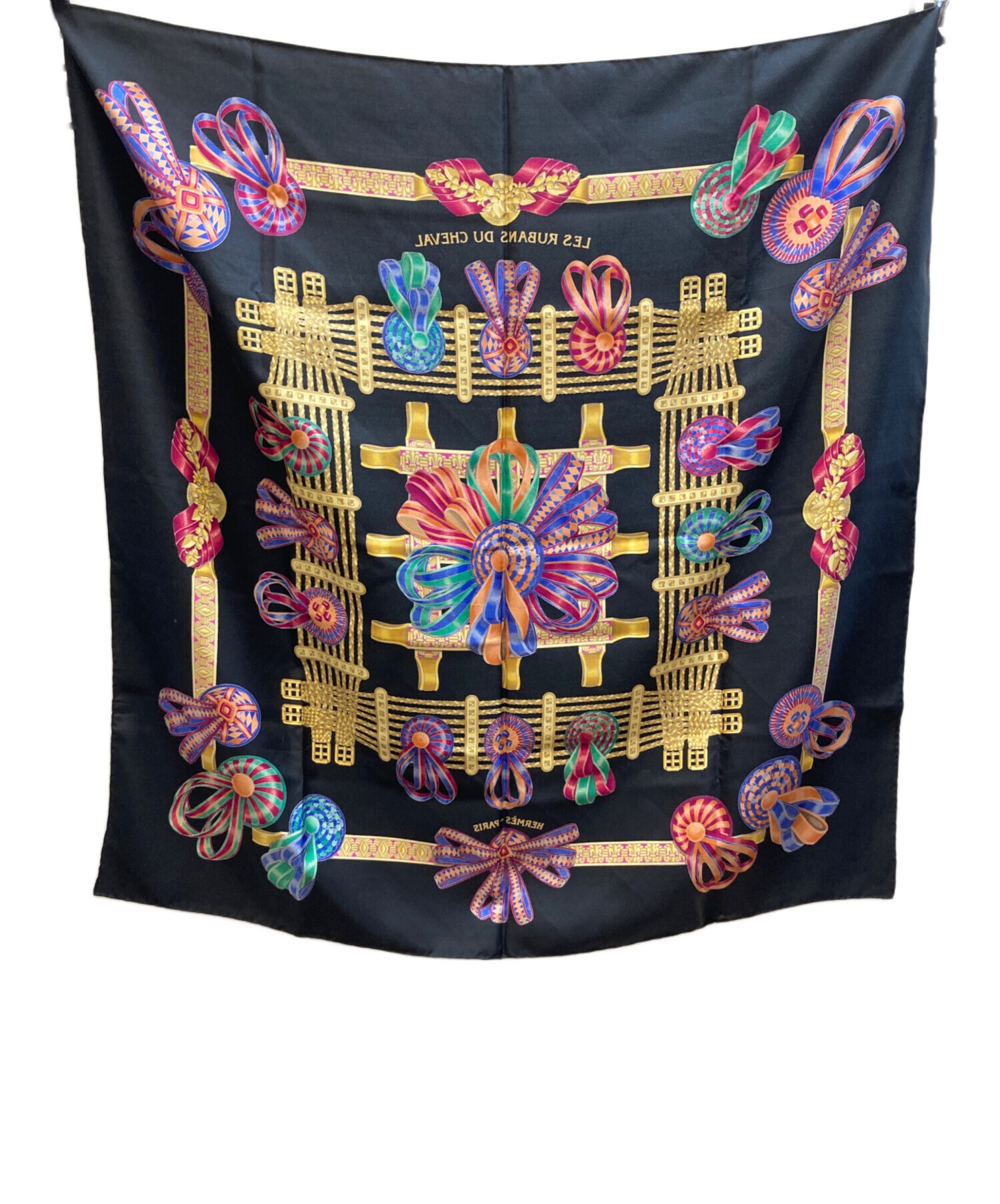 HERMÈS リボンモチーフ シルクスカーフ 中古・古着通販】HERMES (エルメス) 馬のリボンシルクスカーフ