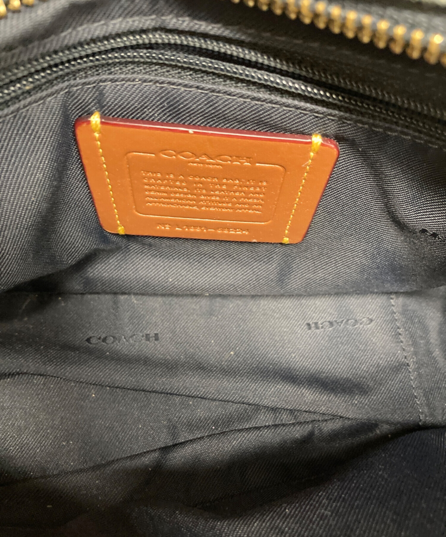 中古・古着通販】COACH (コーチ) デニム レザー フラワーショルダー