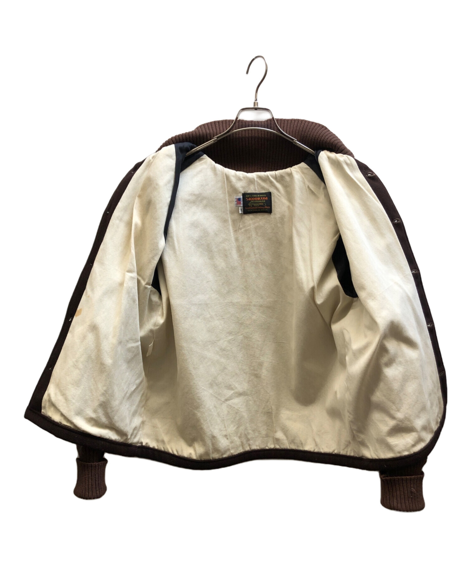 SKOOKUM スタジャン フード付き Mサイズ(38) 中古・古着通販】skookum (スクーカム) スタジャン ブラウン サイズ