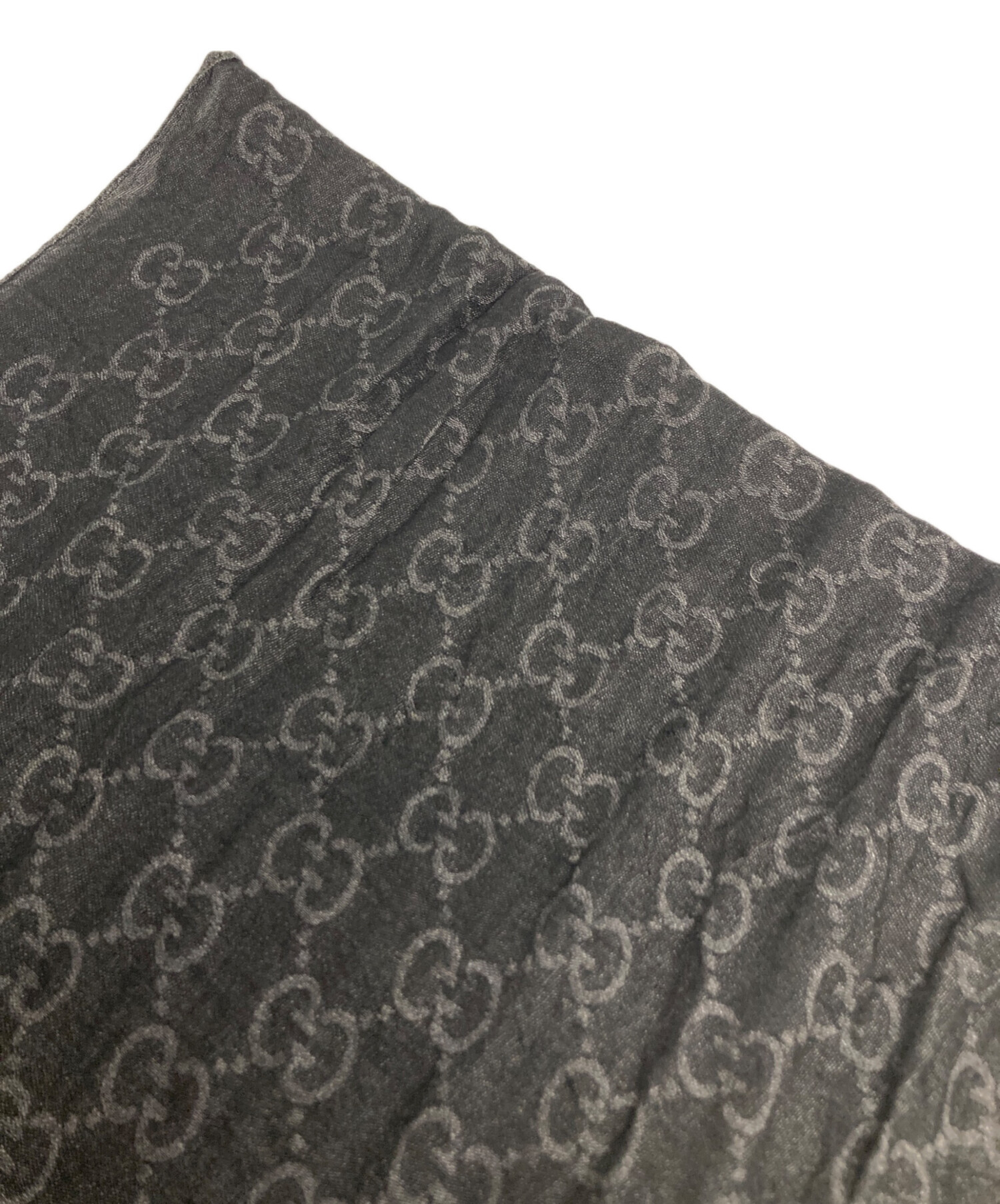 中古・古着通販】GUCCI (グッチ) GGロゴスカーフ ブラック｜ブランド