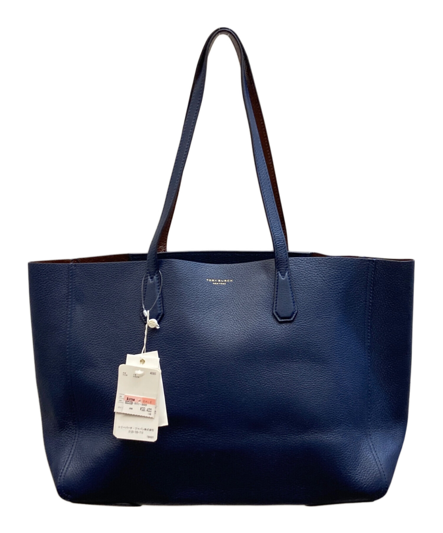 Tory Burch トリーバーチ バッグ レザー スエード ネイビー ブラック 中古・古着通販】TORY BURCH (トリーバーチ) トートバッグ ブルー