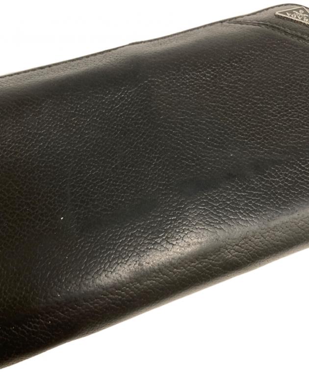 中古・古着通販】PRADA (プラダ) ラウンドジップウォレット ブラック