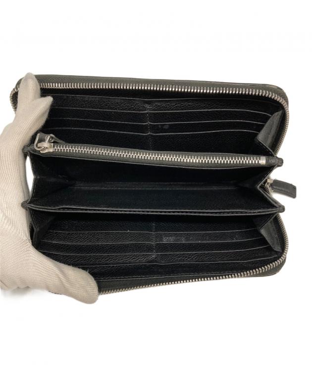 中古・古着通販】PRADA (プラダ) ラウンドジップウォレット ブラック