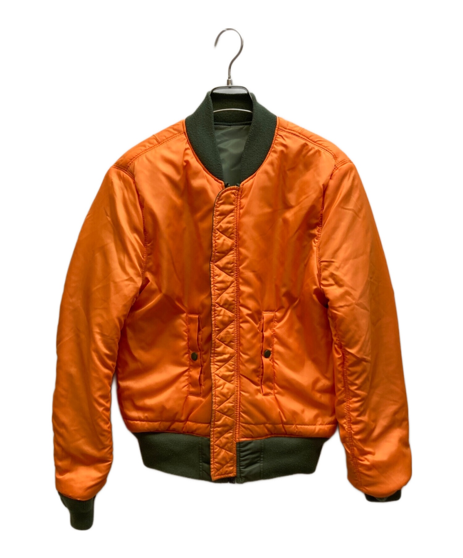 アメリカ製　ALPHA社 MA-1ジャケット オリーブ/オレンジ 中古・古着通販】ALPHA (アルファ) MA-1ジャケット オリーブ サイズ:S