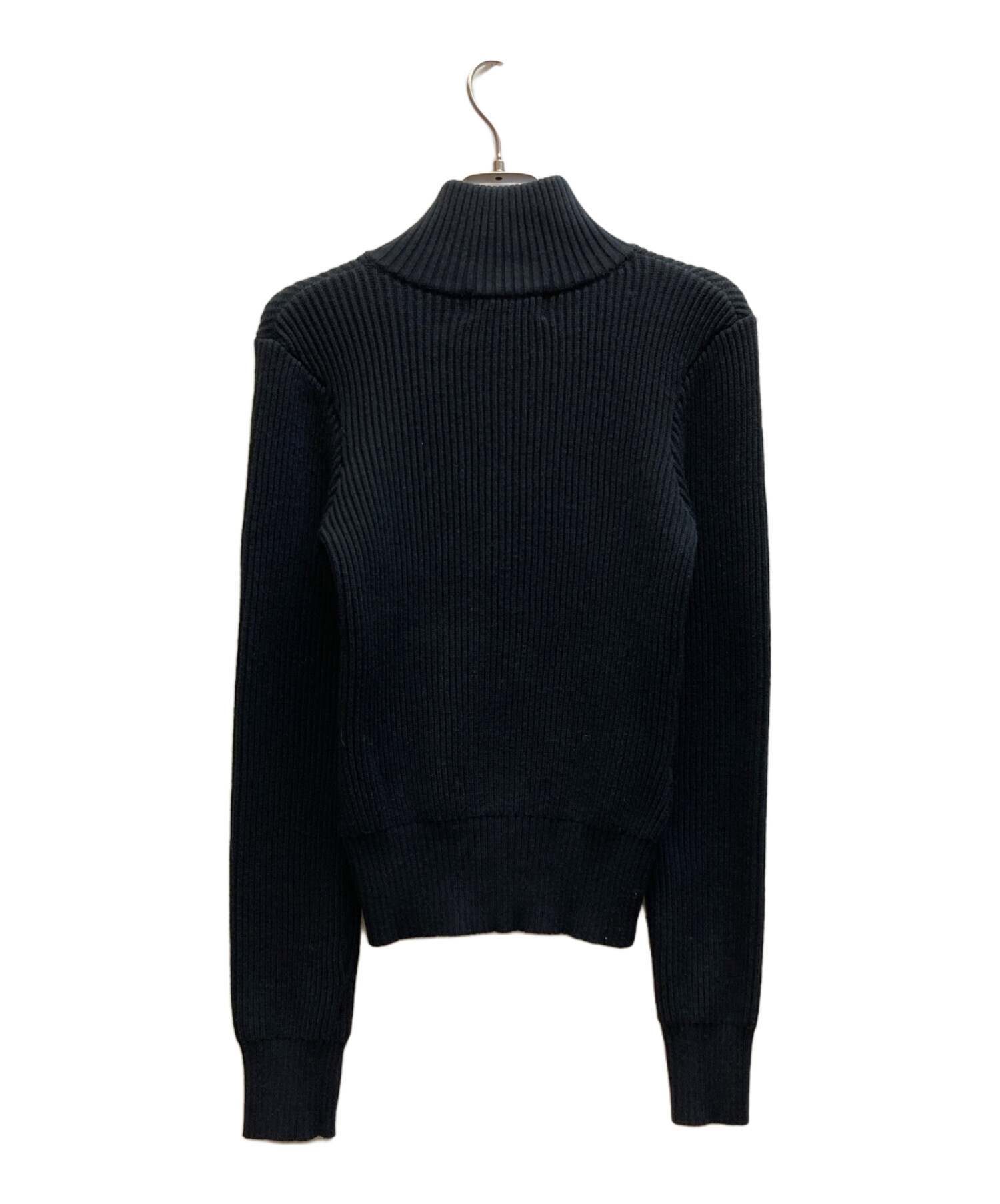 中古・古着通販】ANDMARY (アンドマリー) ジップニット ブラック